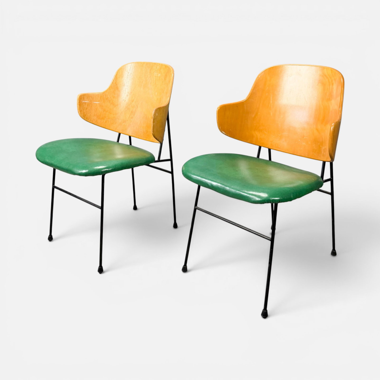 Pair Ib-Kofod Larsen MCM Penguin Chairs (1 of 9)