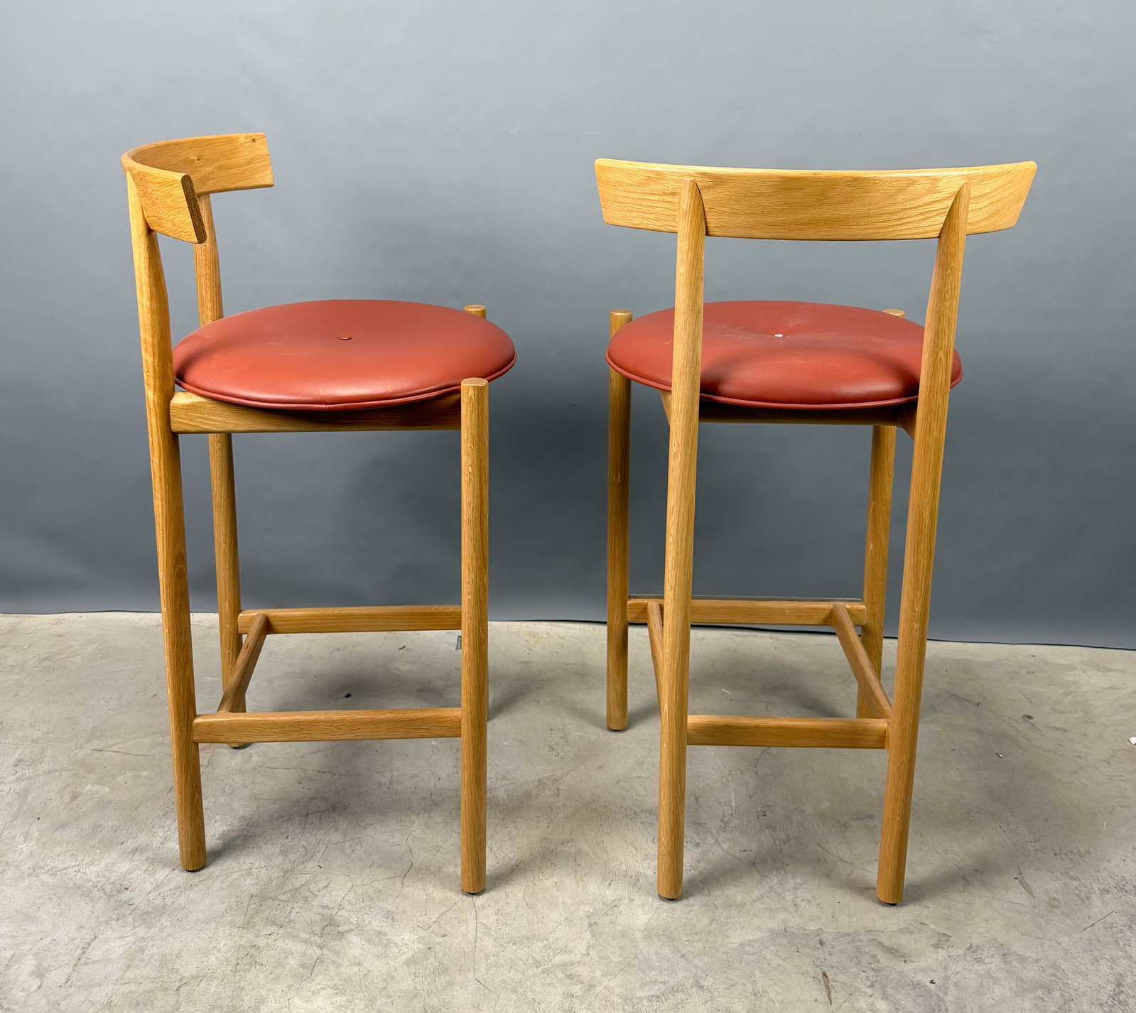 Pair Herman Miller "Comma" Bar Stools - 4