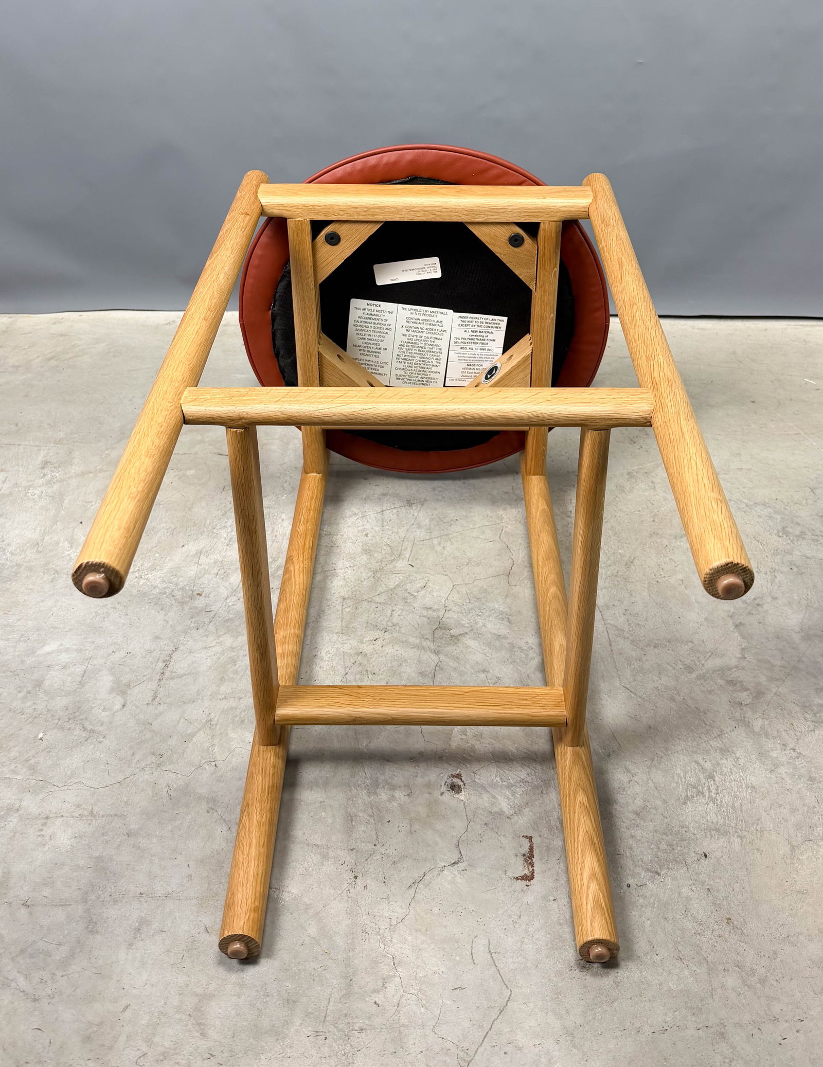 Pair Herman Miller "Comma" Bar Stools - 6