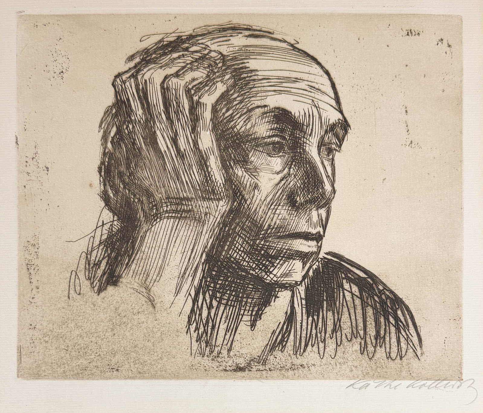 Kathe Kollwitz "Self Portrait" 1921 Etching Print (1 of 8)