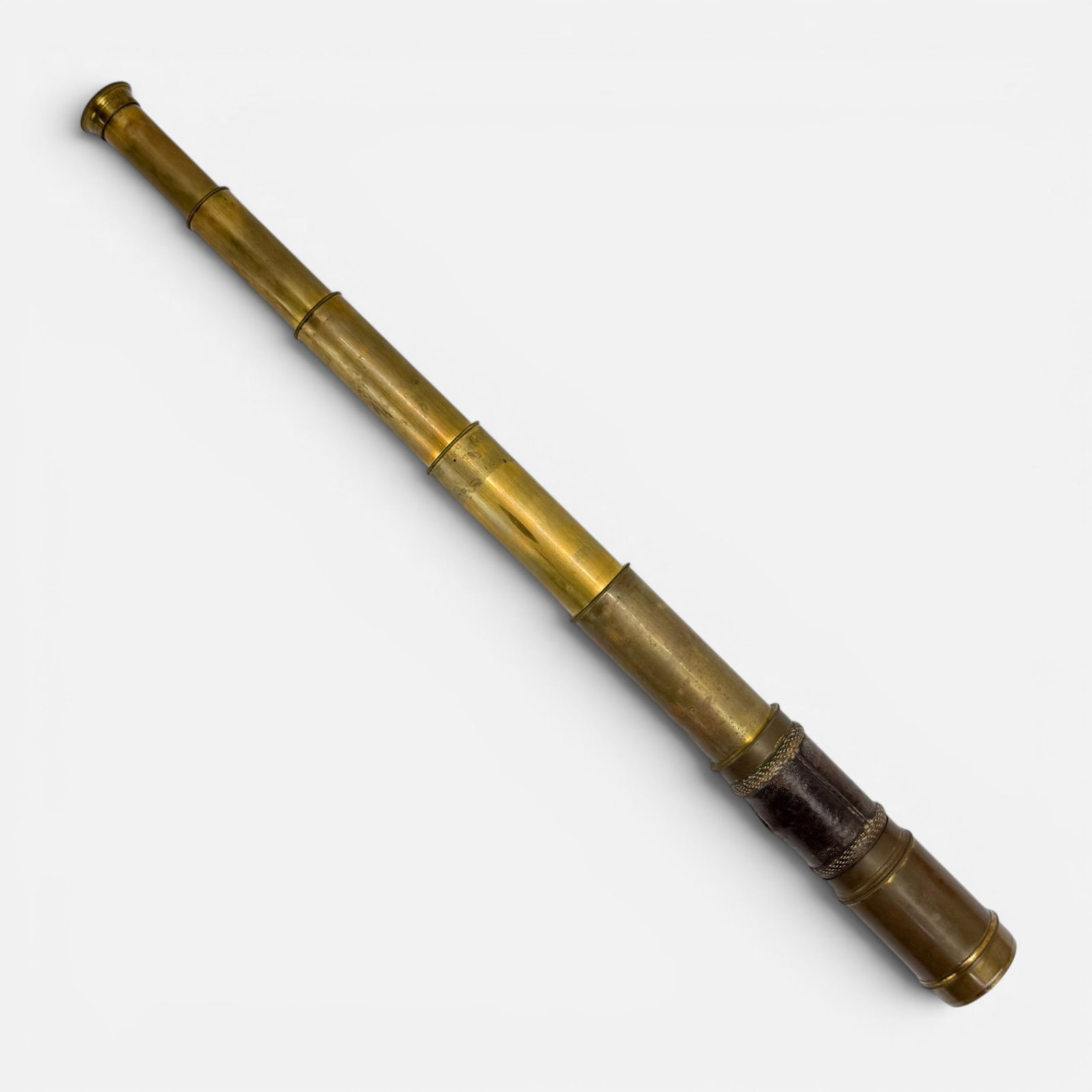 Antique Six-Draw Brass & Leather Spyglass Telescoping Monocular (1 of 11)