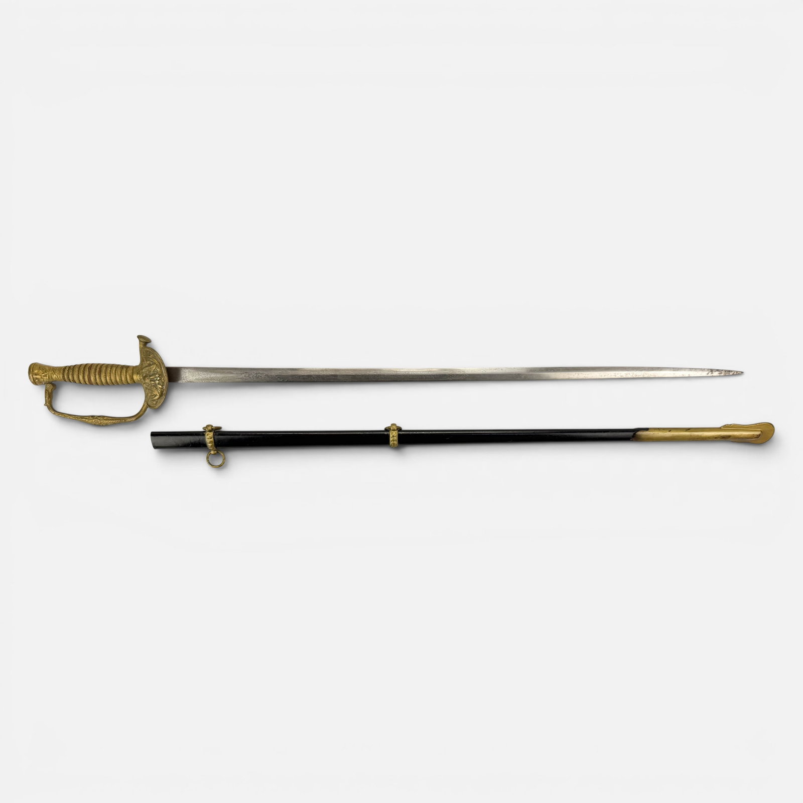 Civil War M1860 Staff & Field Officers Sword w/Scabbard: Blade measures approx. 27 3/4". For shipping, we highly recommend Donald Camden at UPS Store 4608. Alternatively, reach out to one of our preferred shippers listed at the link below or elect for LiveS