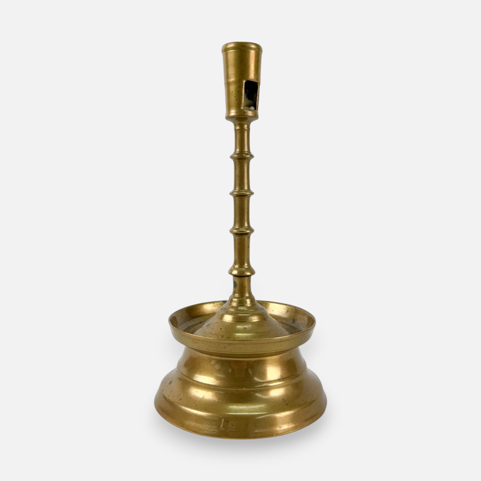 Antique 15thC Northwest European Four-Knop Brass Candlestick (1 of 12)