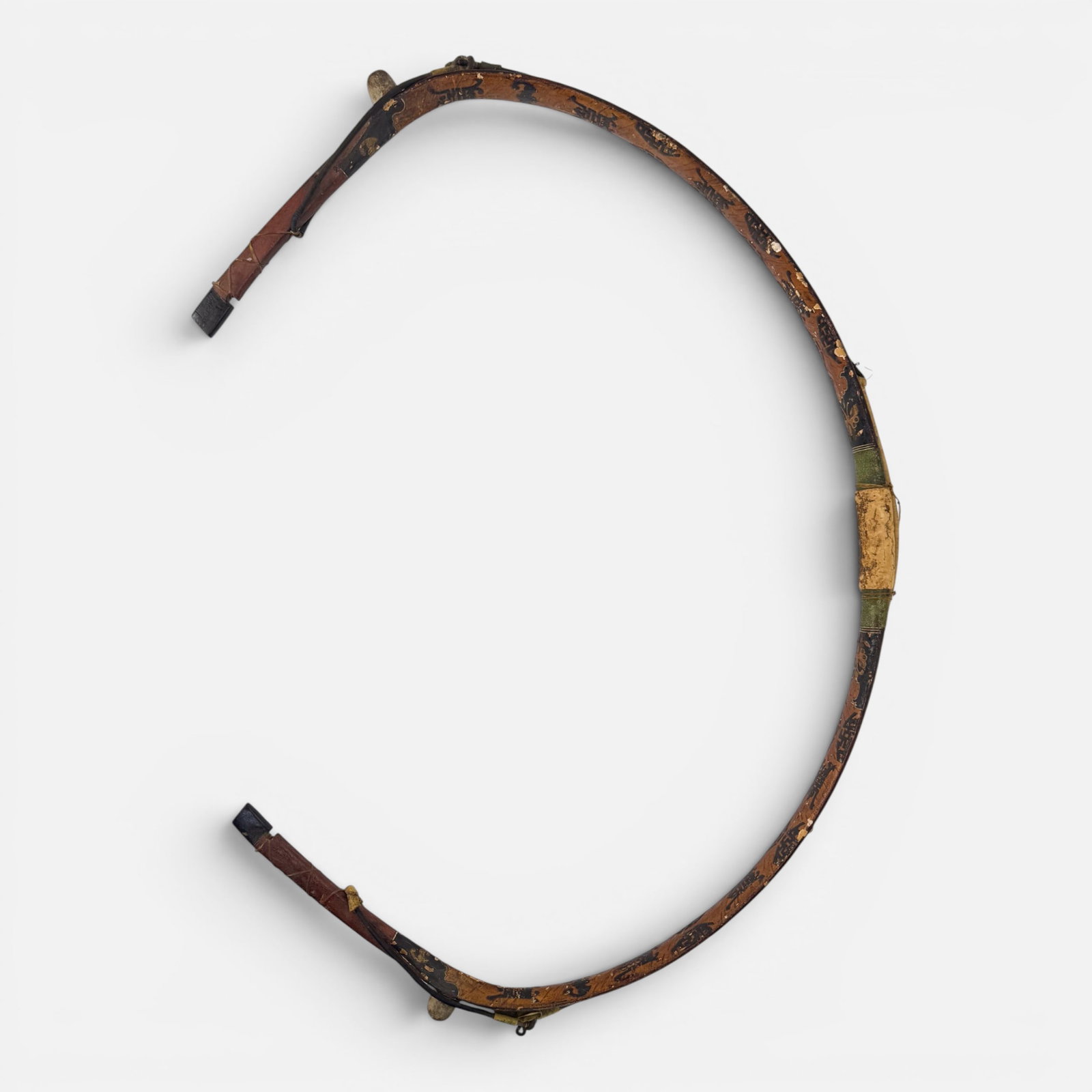 Antique Chinese 19thC Boxer Rebellion Paint Decorated Composite Bow: Ca. late 19th to early 20thC. Fair condition, with shown wear, losses, and discoloration. For shipping, we highly recommend Donald Camden at UPS Store 4608. Alternatively, reach out to one of our pref