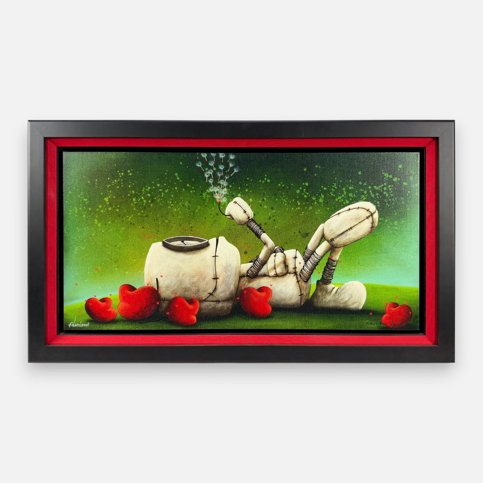 Fabio Napoleoni "All These Wishes are for You" Giclee on Canvas Framed: Fabio Napoleoni (American, contemporary), All These Wishes are for You, giclee on canvas. Numbered #13/102. Approx. canvas size 12" x 23 3/4". For shipping, we highly recommend Donald Camden at UPS St