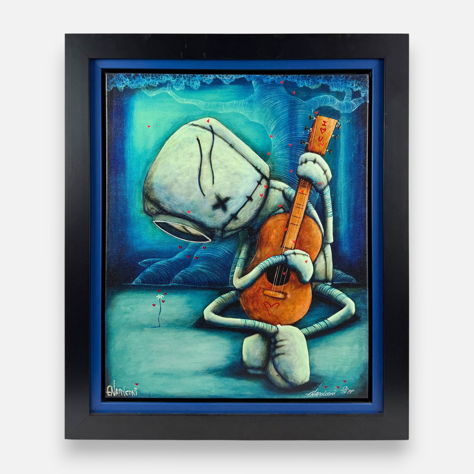 Fabio Napoleoni "Playing on My Heart Strings" Giclee on Canvas Framed (1 of 8)