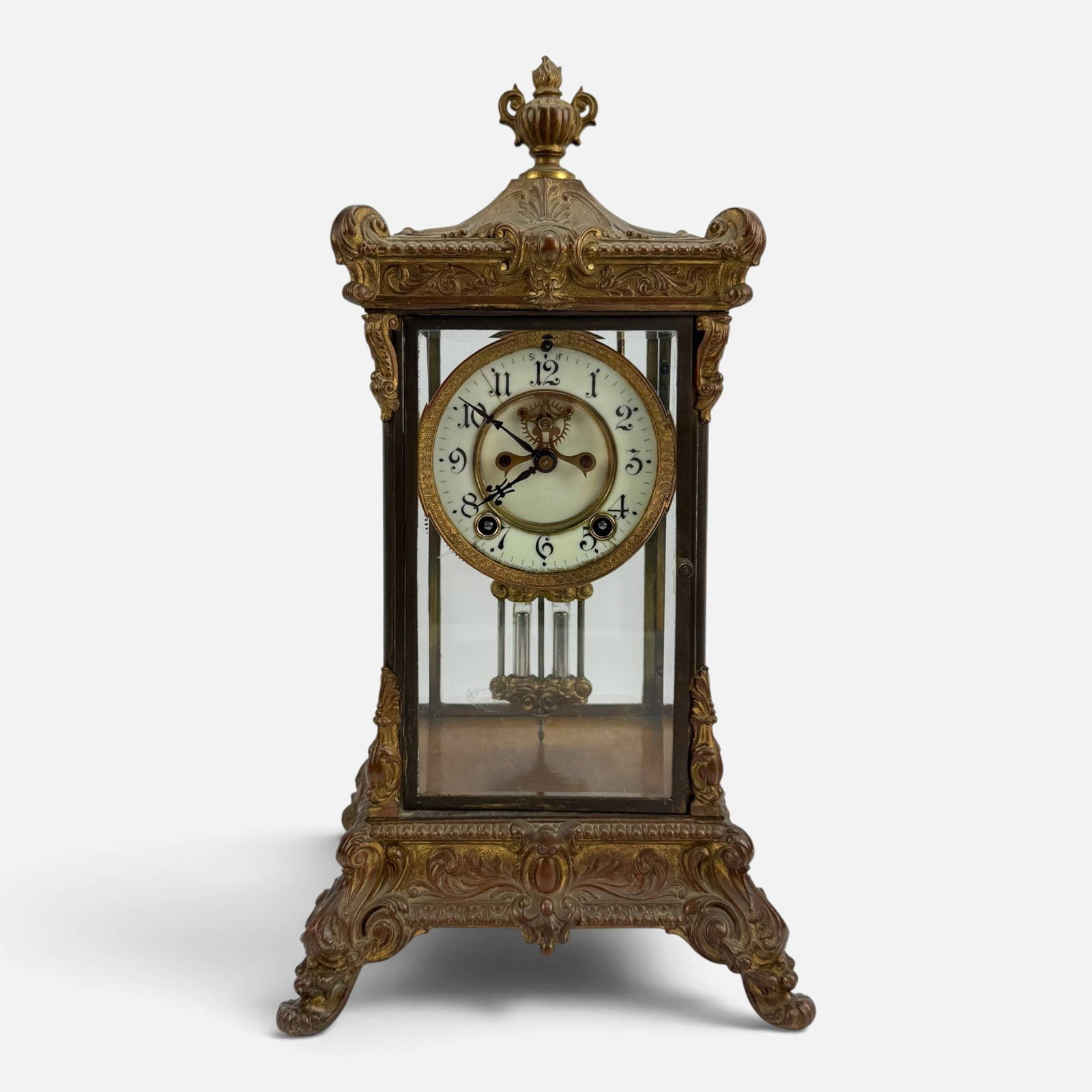 Fine Ansonia "Elysian" Crystal Regulator Mantel Clock (1 of 15)