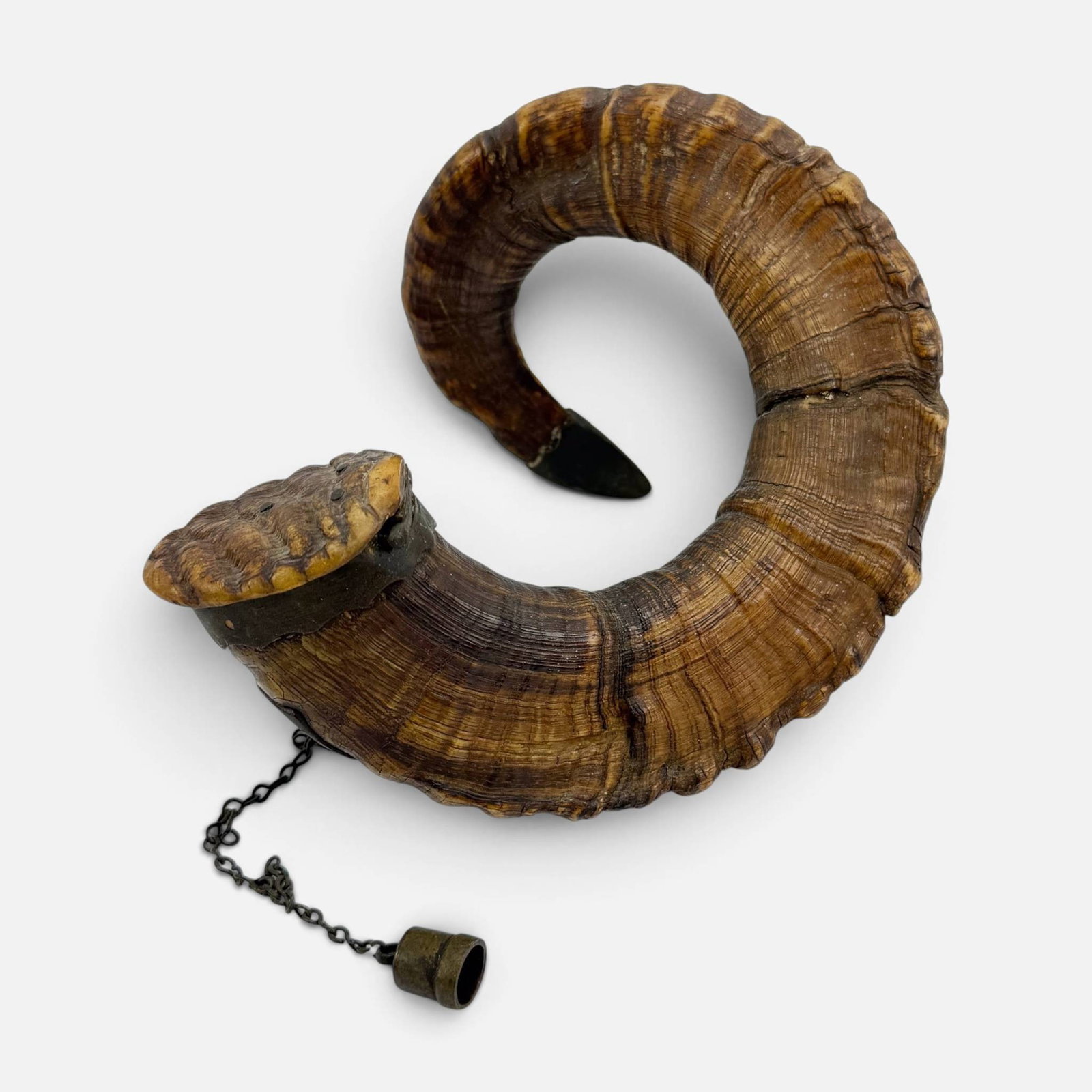 Antique Scottish Ram's Horn Snuff Mull (1 of 12)