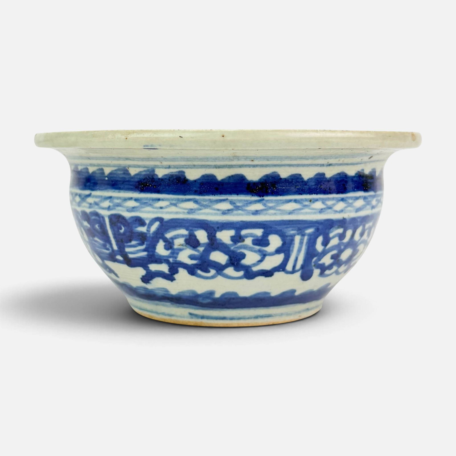 Antique Chinese Qing Blue and White Censer Bowl: Ca. last half 19thC. Good, with no chips, cracks, or repairs. For shipping, we highly recommend Donald Camden at UPS Store 4608. Alternatively, reach out to one of our preferred shippers listed at the