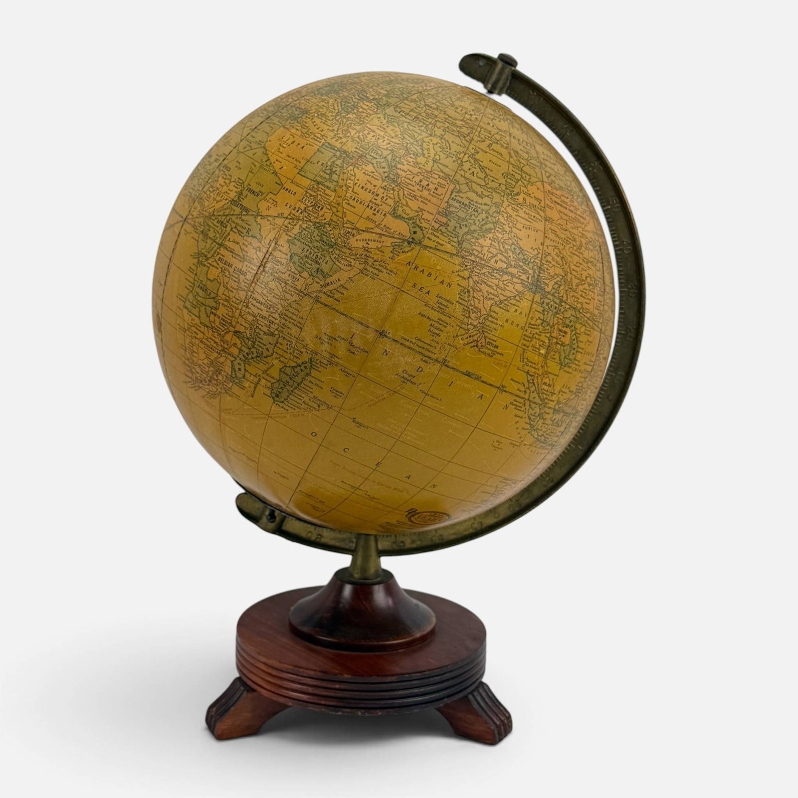 George F. Cram 10 1/2" Lighted Table Terrestrial Globe on Stand (1 of 14)