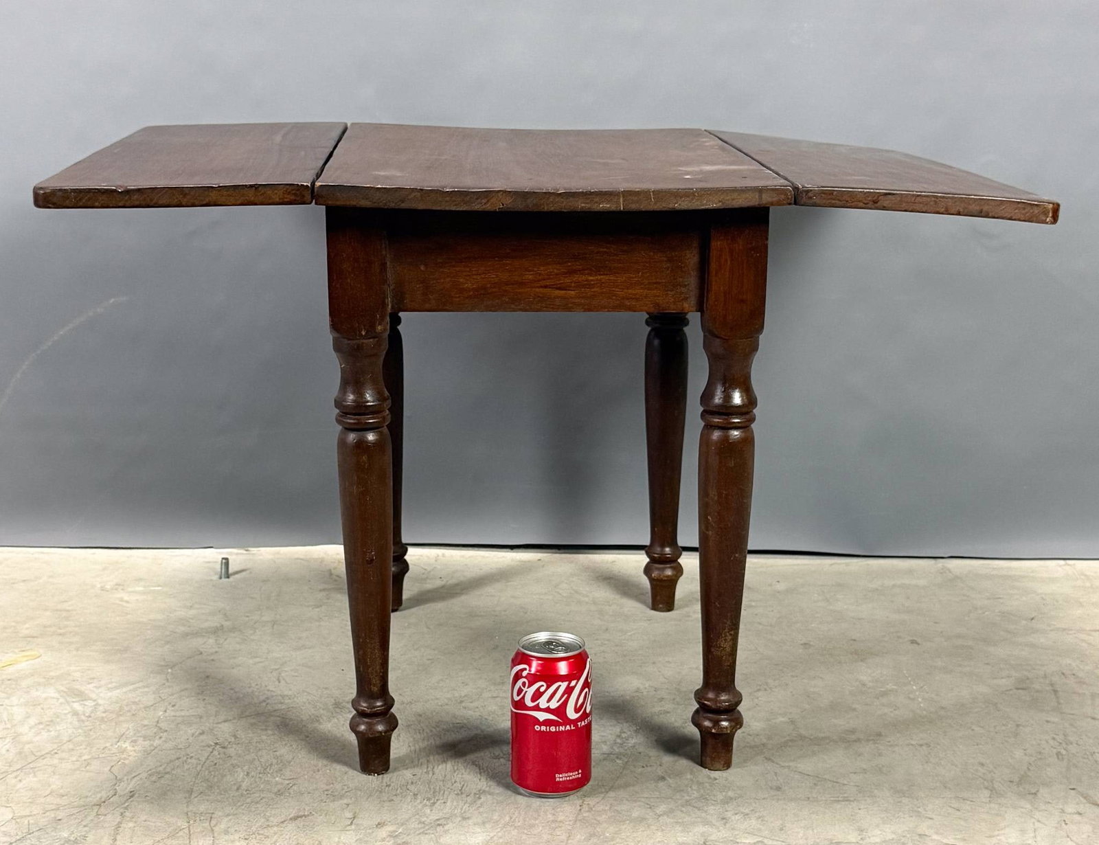 Antique Walnut Drop Leaf Table End Table - 2