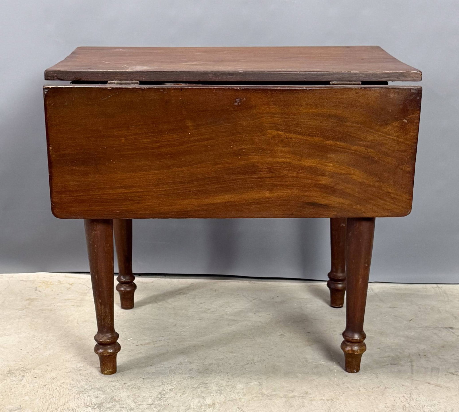 Antique Walnut Drop Leaf Table End Table - 6