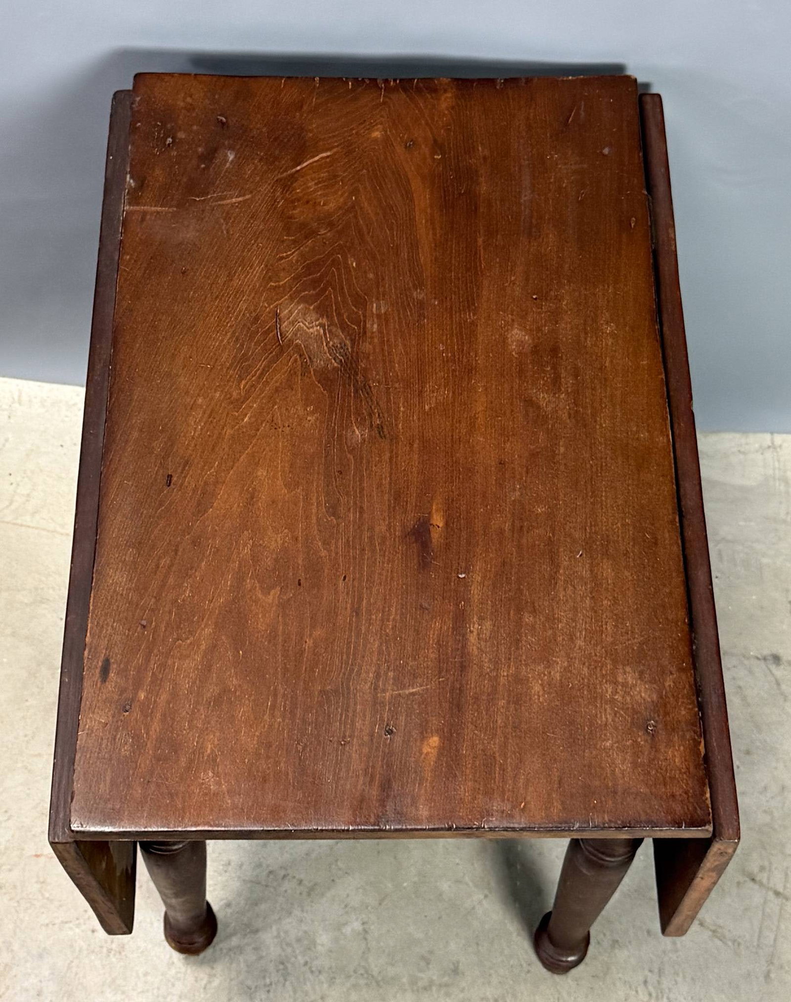 Antique Walnut Drop Leaf Table End Table - 8