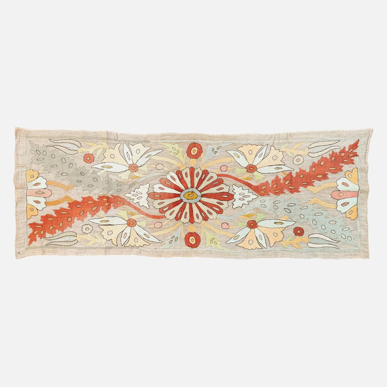 Vintage Arts & Crafts Linen Textile Panel With Embroidered Floral Motif: Very good condition as shown. For shipping, we highly recommend Donald Camden at UPS Store 4608. Alternatively, reach out to one of our preferred shippers listed at the link below or elect for LiveShi