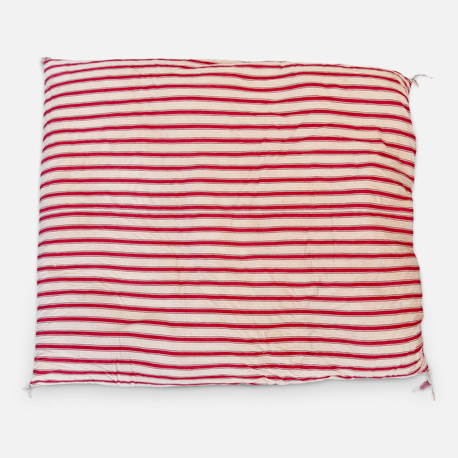 Antique Down Filled Bed w/Red Ticking Stripped Fabric (1 of 5)