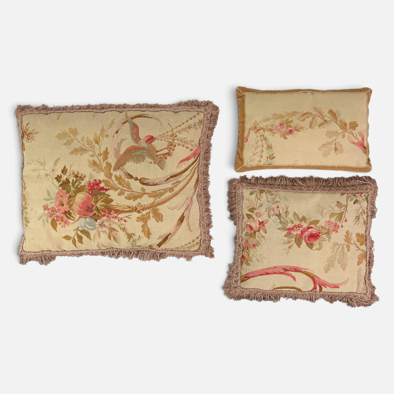 Three Belgian Needlepoint Pillows (1 of 7)