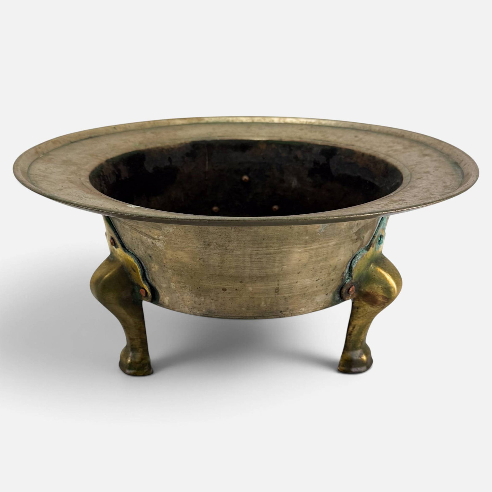 Antique Korean Heavy Cast Brass Hibachi Grill (1 of 13)