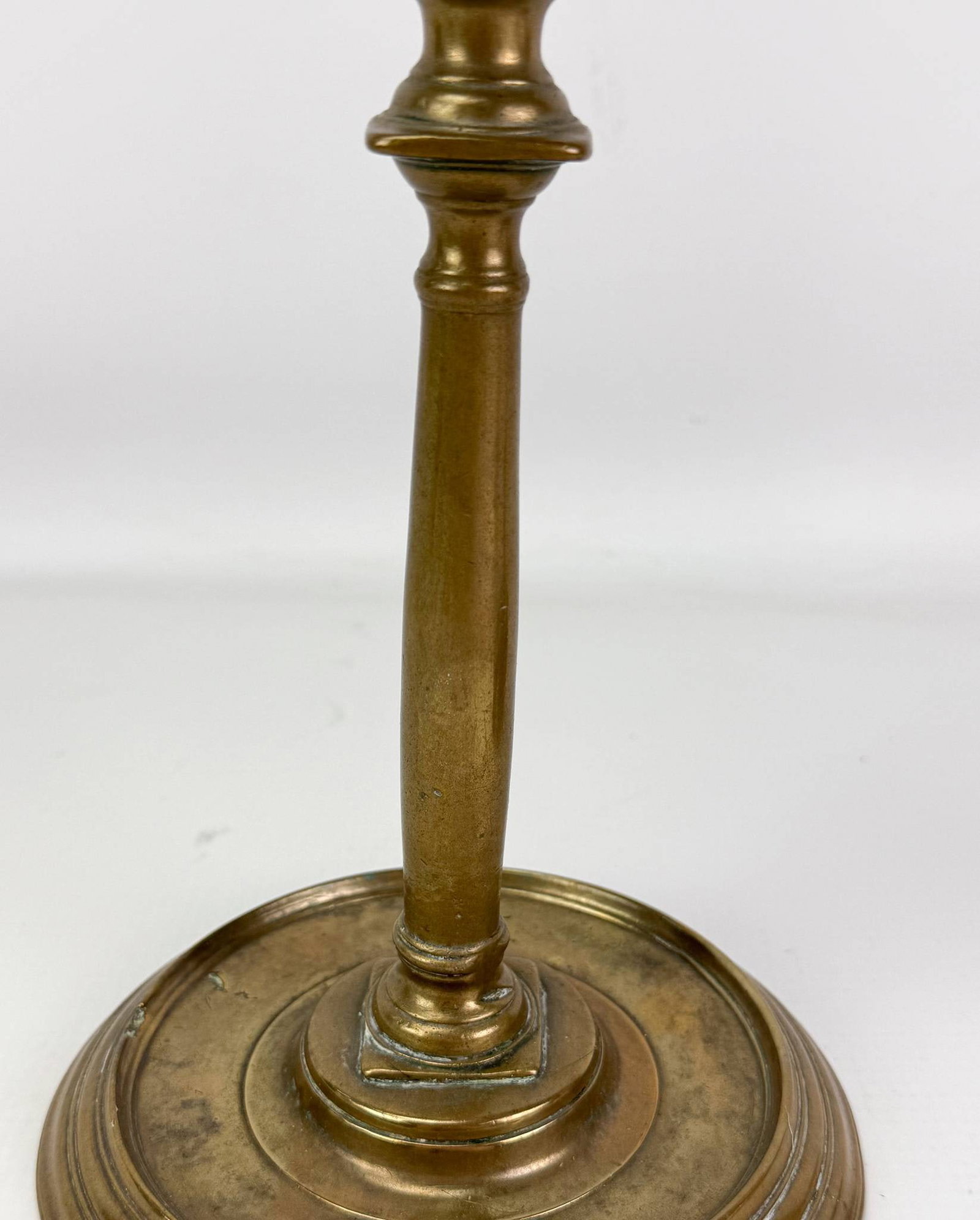 Two Antique 16th/17thC Brass Candlesticks - 4