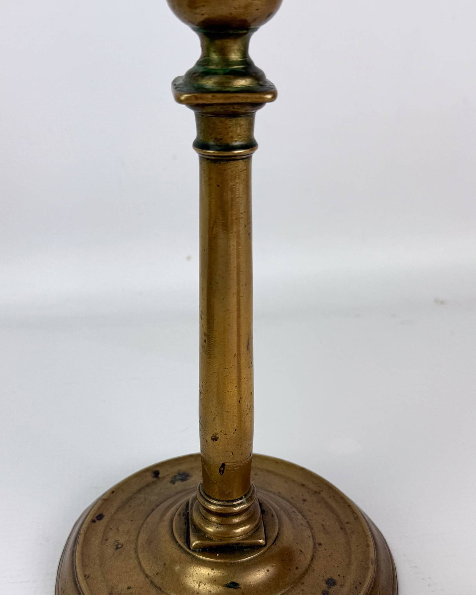 Two Antique 16th/17thC Brass Candlesticks - 9