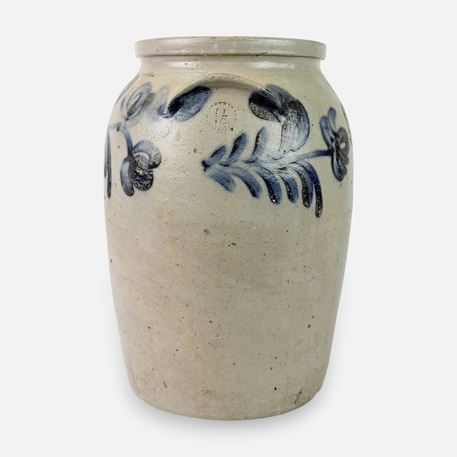 Baltimore Stoneware 1 1/2 Gallon Crock w/Cobalt Floral Decoration: Ca. last half 19thC. Very good condition as shown. For shipping, we highly recommend Donald Camden at UPS Store 4608. Alternatively, reach out to one of our preferred shippers listed at the link