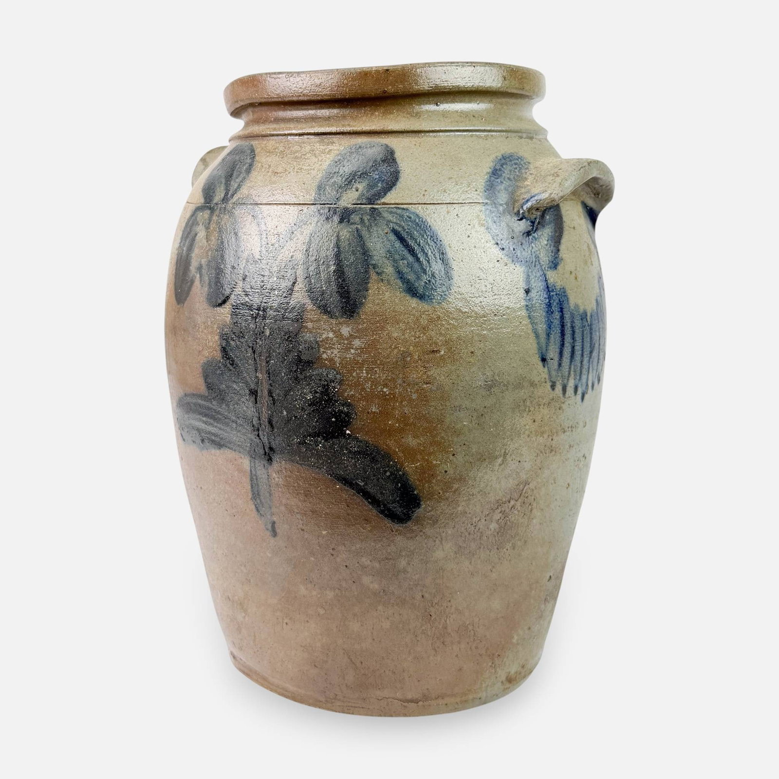 Peter Herrmann, Baltimore Stoneware Crock w/Floral Cobalt Decoration (1 of 8)