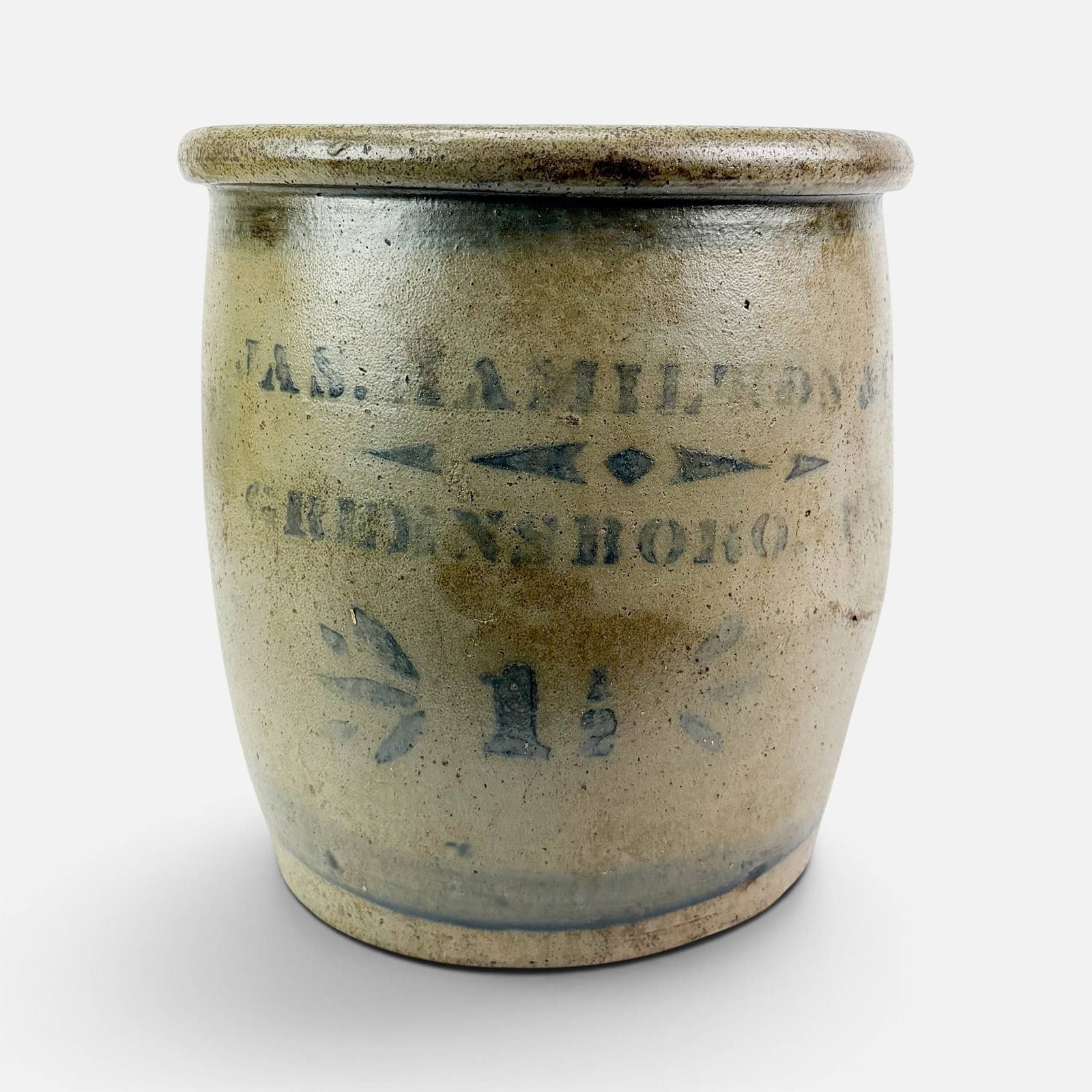 Jas Hamilton & Co. Greensboro, PA 1 1/2 Gallon Crock (1 of 7)