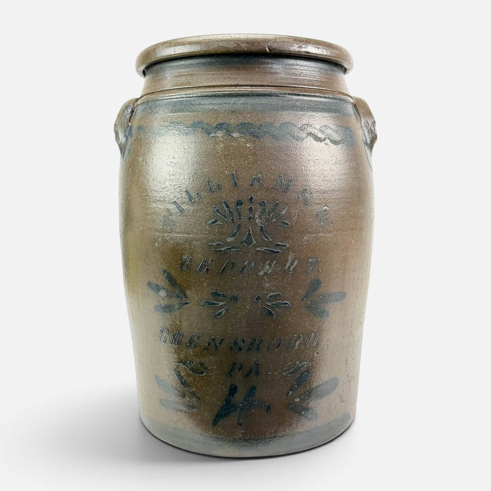 Williams & Reppert Greensboro, PA Gallon 4 Stoneware Crock (1 of 9)