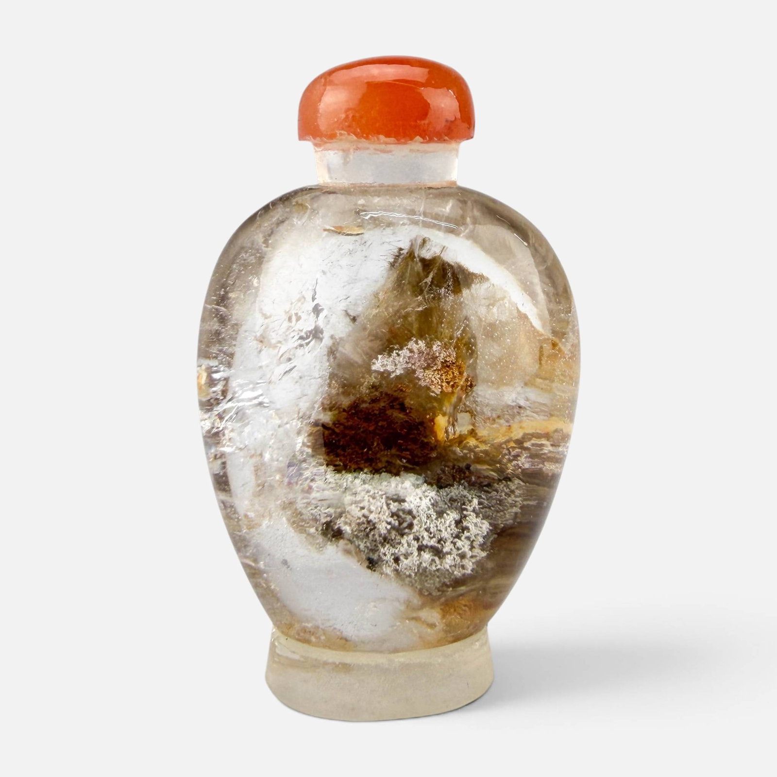 Antique Chinese Carved Rock Crystal Snuff Bottle (1 of 8)
