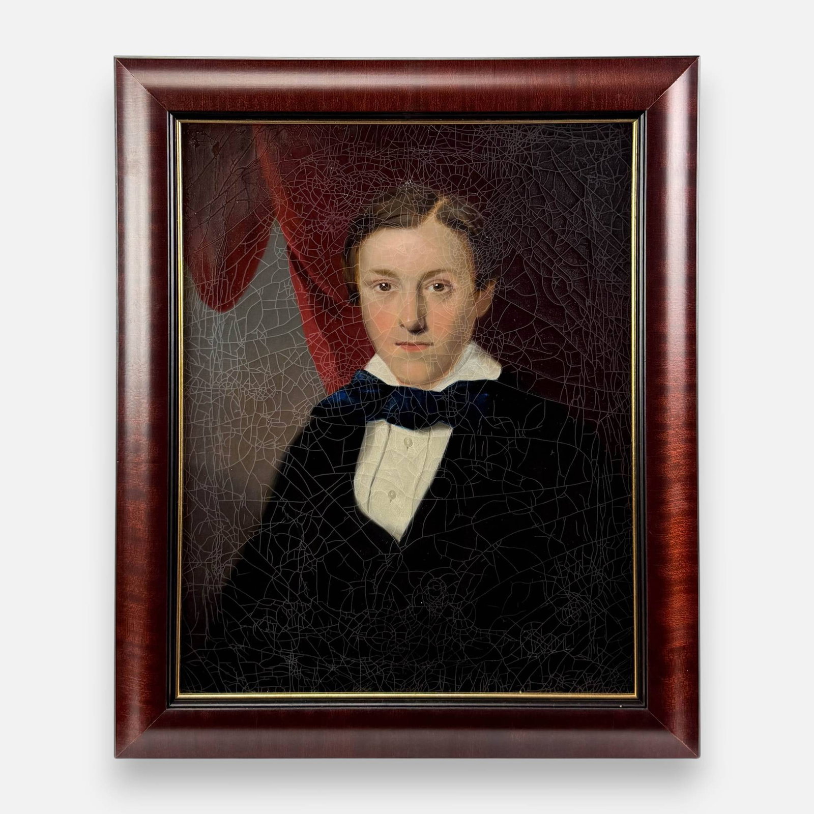 Antique Oil on Canvas Portrait Painting: Approx. sight size 19 1/2" x 15 1/2". For shipping, we highly recommend Donald Camden at UPS Store 4608. Alternatively, reach out to one of our preferred shippers listed at the link below or elect for