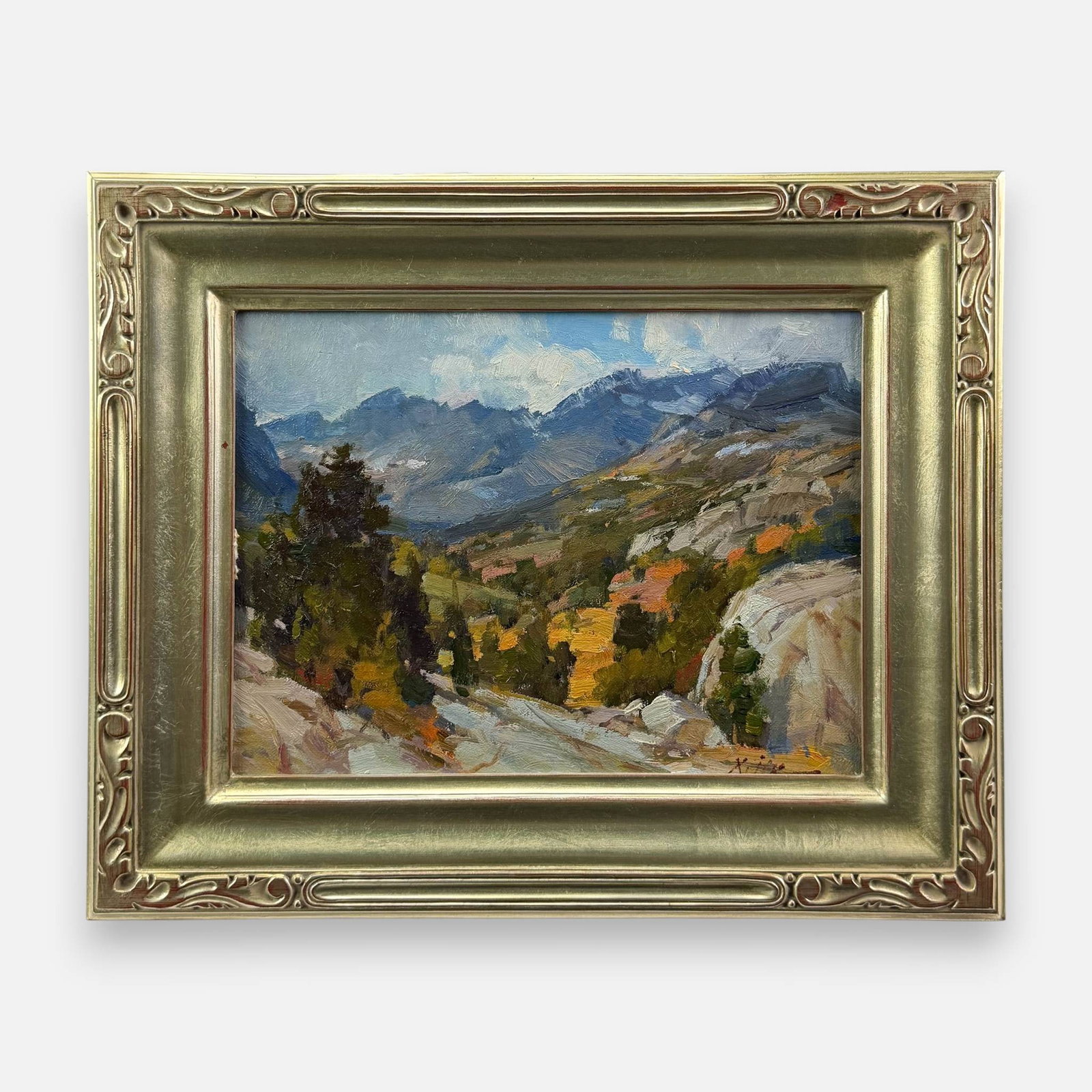 Xiangyuan Jie Oil on Board Painting: Xiangyuan Jie (Chinese-American, 20thC), oil on board. Signed lower right. Approx. sight size 8 1/2" x 11 1/4". For shipping, we highly recommend Donald Camden at UPS Store 4608. Alternatively, reach 
