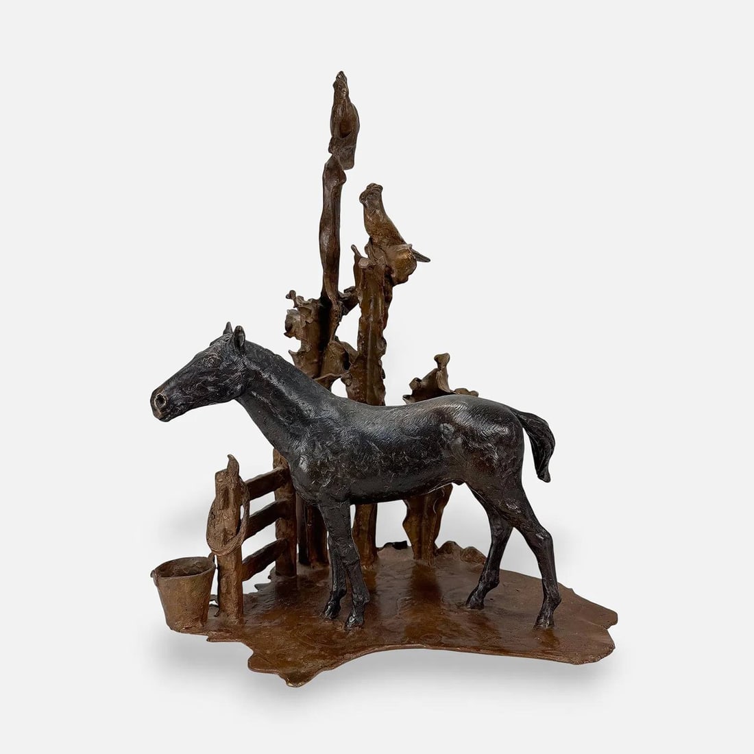 Stephen Walker 1997 Signed Bronze Horse at Pasture Equestrian Sculpture: Stephen Walker (Australian, 1927-2014), bronze, signed and dated 1997 as shown. Good condition as shown. For shipping, we highly recommend Donald Camden at UPS Store 4608. Alternatively, reach out to 