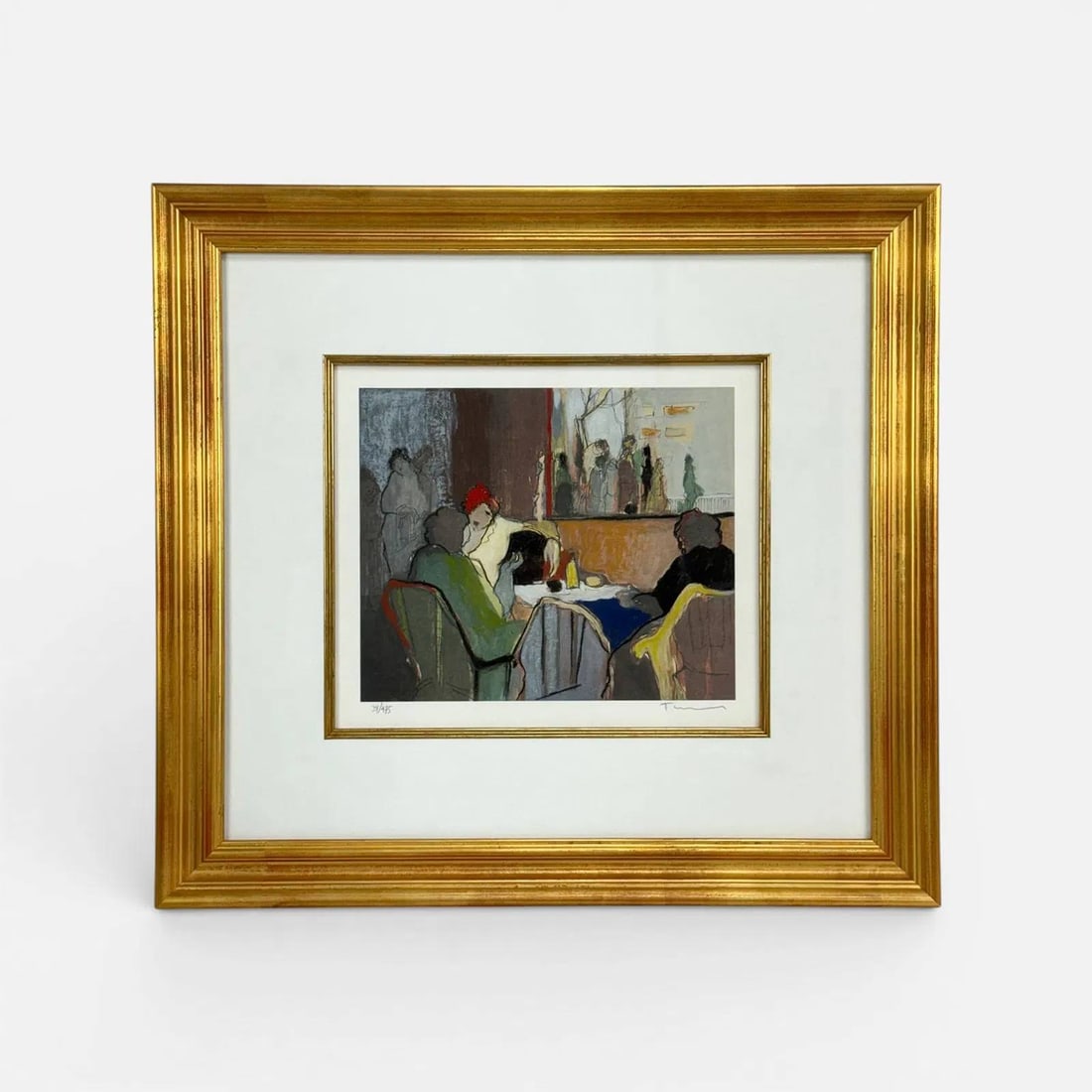 Itzchak Tarkay "Bistro Society" Signed Silkscreen Framed Print (1 of 7)