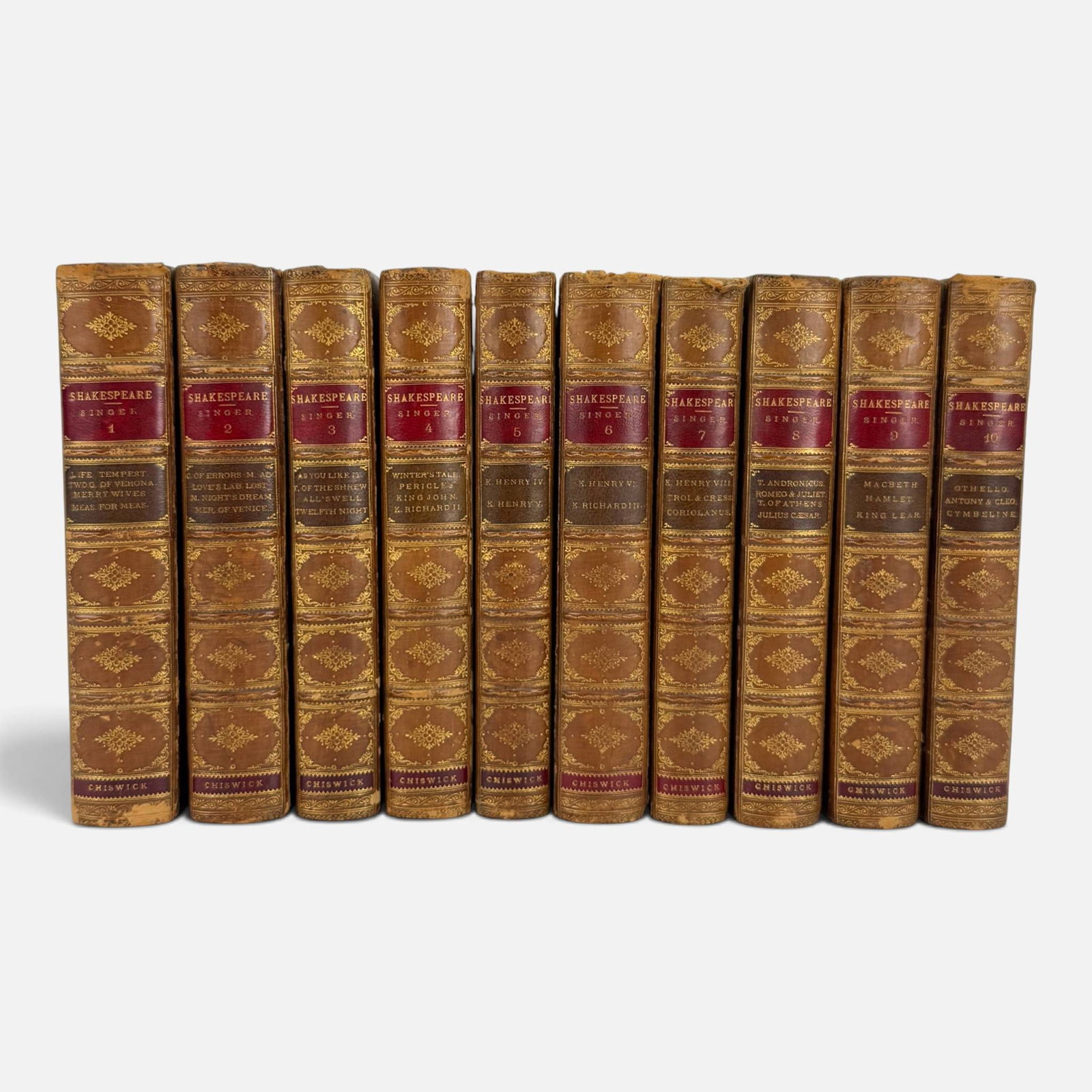 1884 The Dramatic Works of William Shakespeare Vol 1-10 by Chiswick Press Book Set (1 of 16)