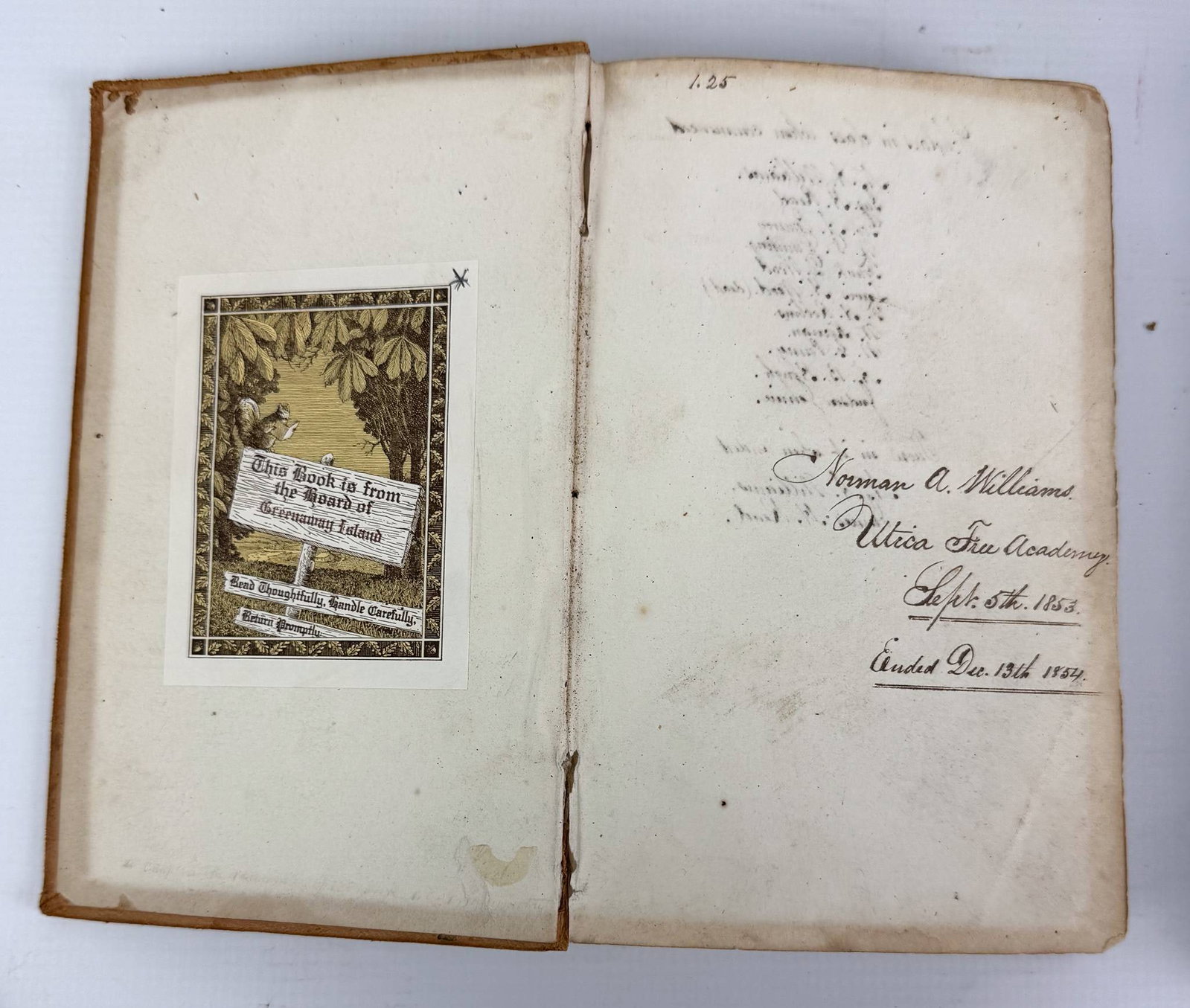 Five Antique Leather Bound Books - 7