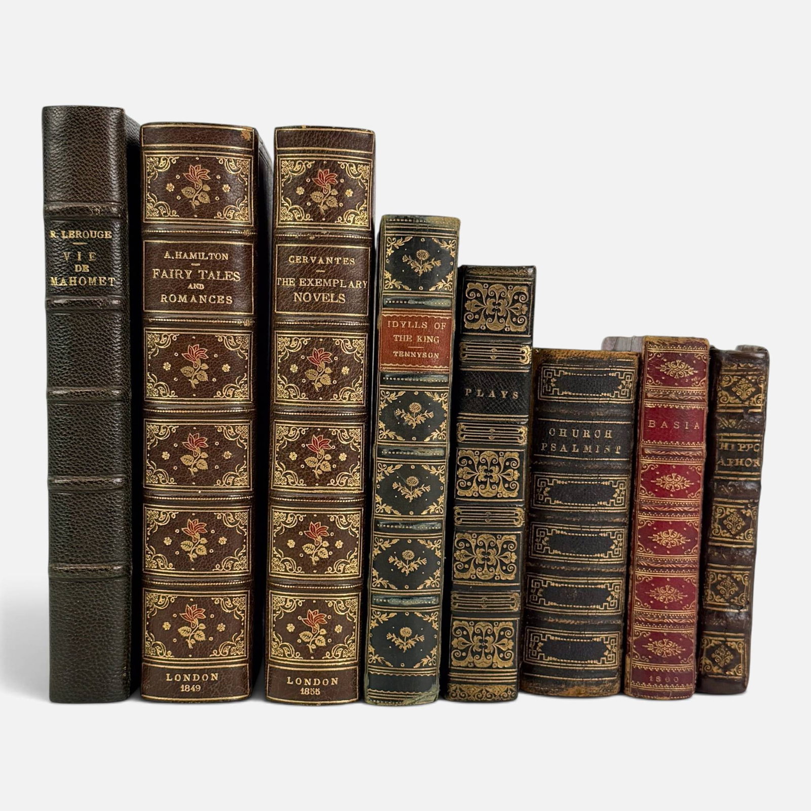 Eight Antique Leather Bound Books (1 of 11)