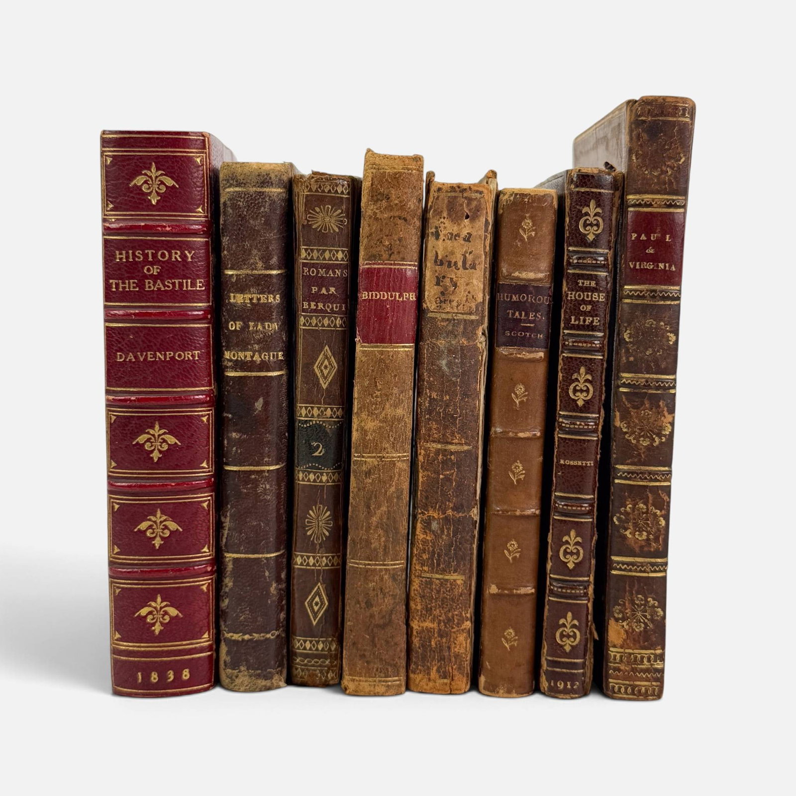 Six Antique Leather Bound Books (1 of 14)