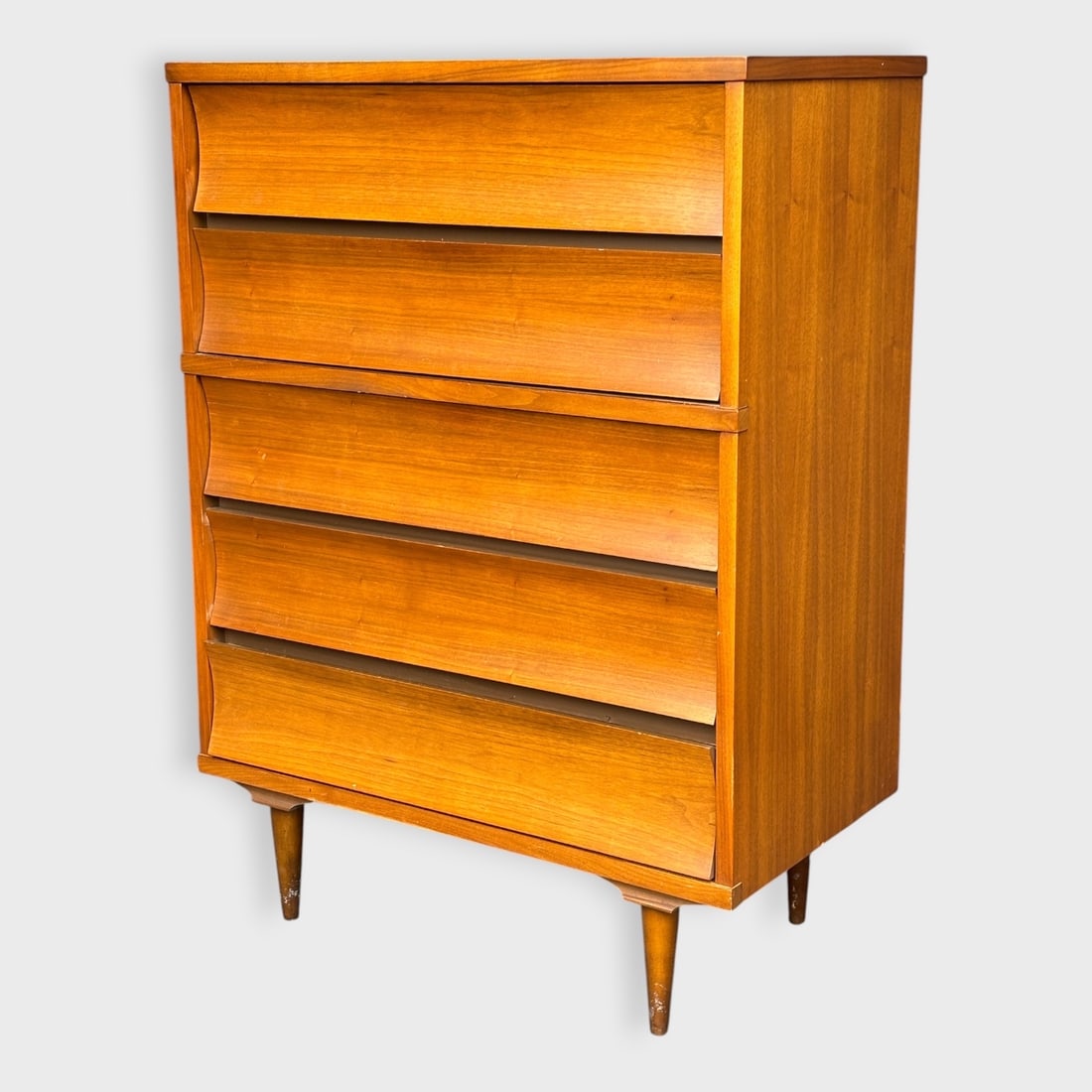 Vintage Johnson Carper MCM Mid Century Modern Tall Chest (1 of 5)