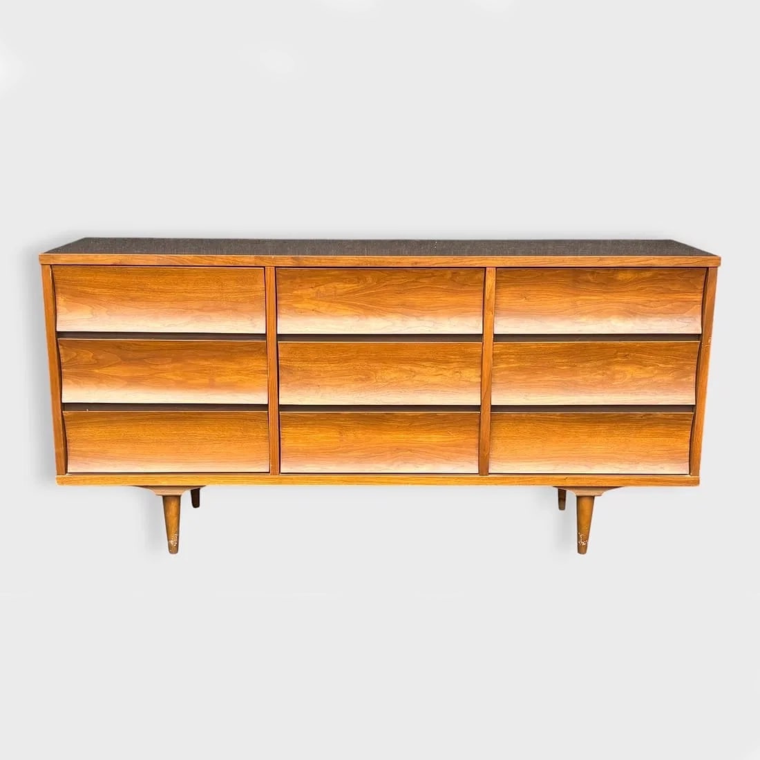 Vintage Johnson Carper Mid Century Modern MCM 9-Drawer Chest Dresser (1 of 6)