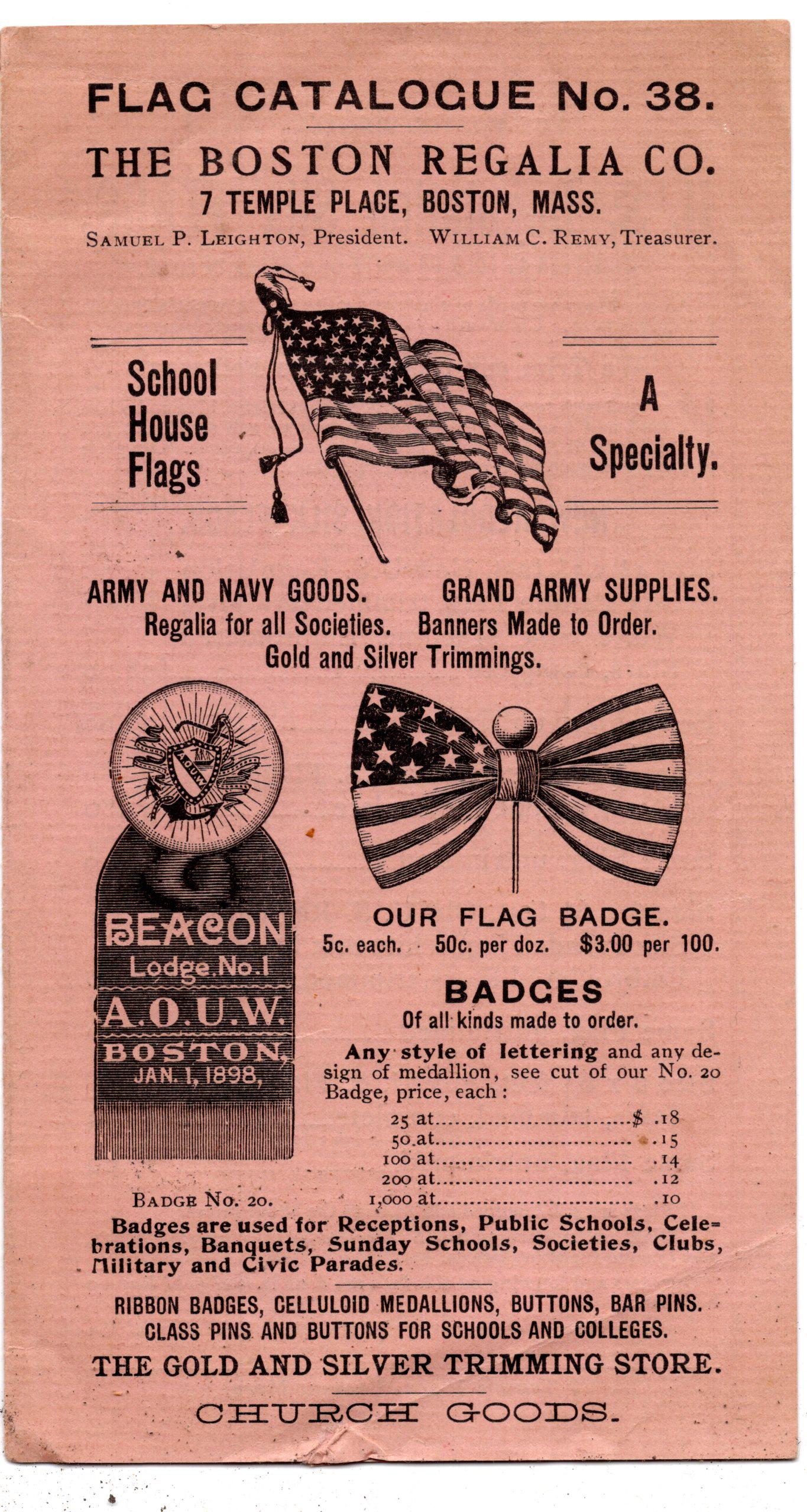 American flag catalog, 1898 (1 of 1)