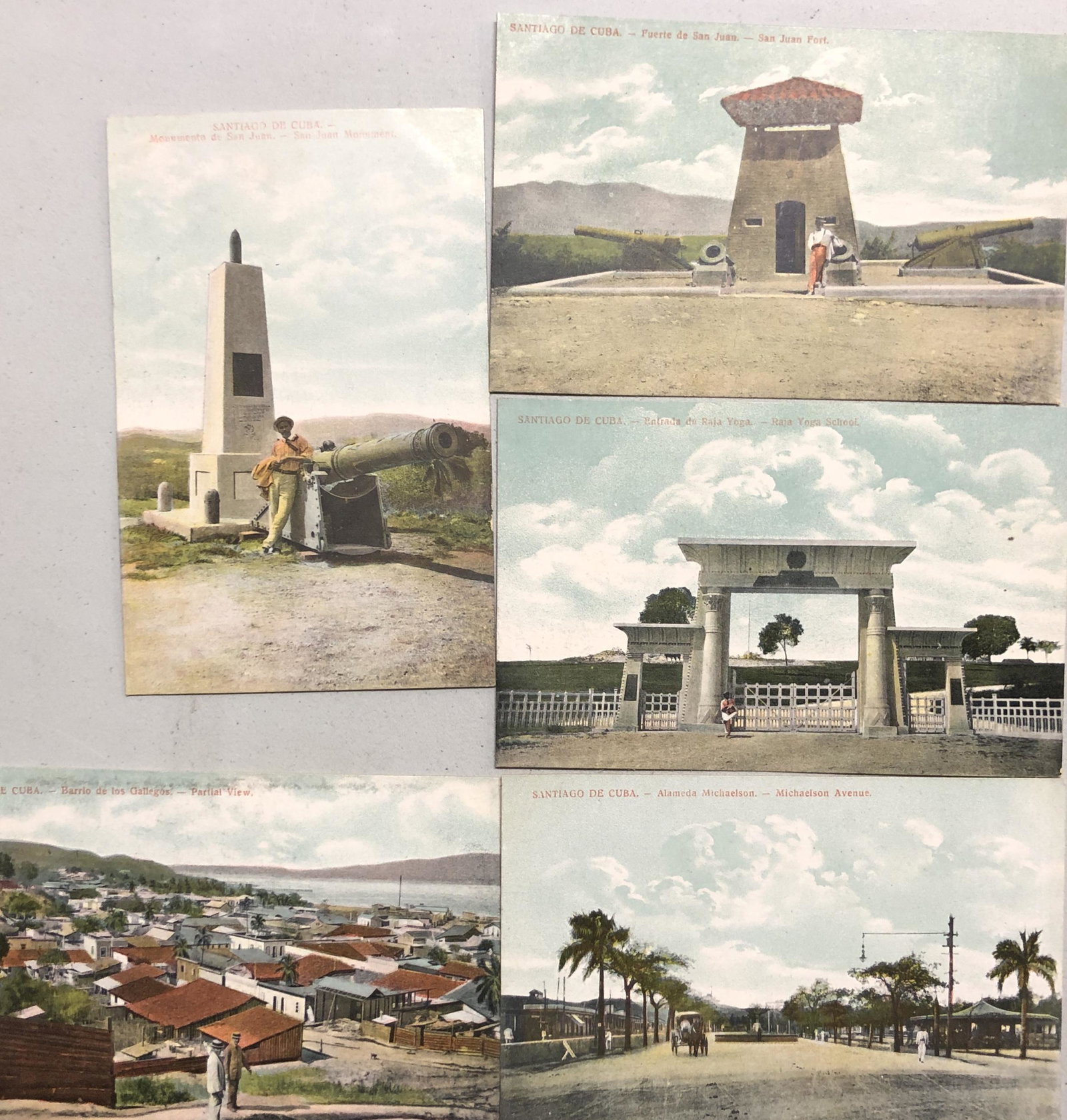 5 Cuban postcards, 1905: Circa 1905 lot of five unused postcards of Cuba.