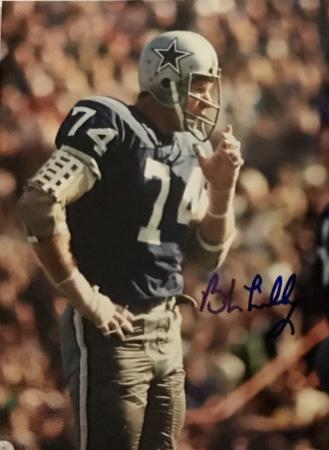 Bob Lilly, Cowboys SP: 8"x10" photograph signed by all-time great defensive lineman, Bob Lilly (HOF). Sportscard COA.