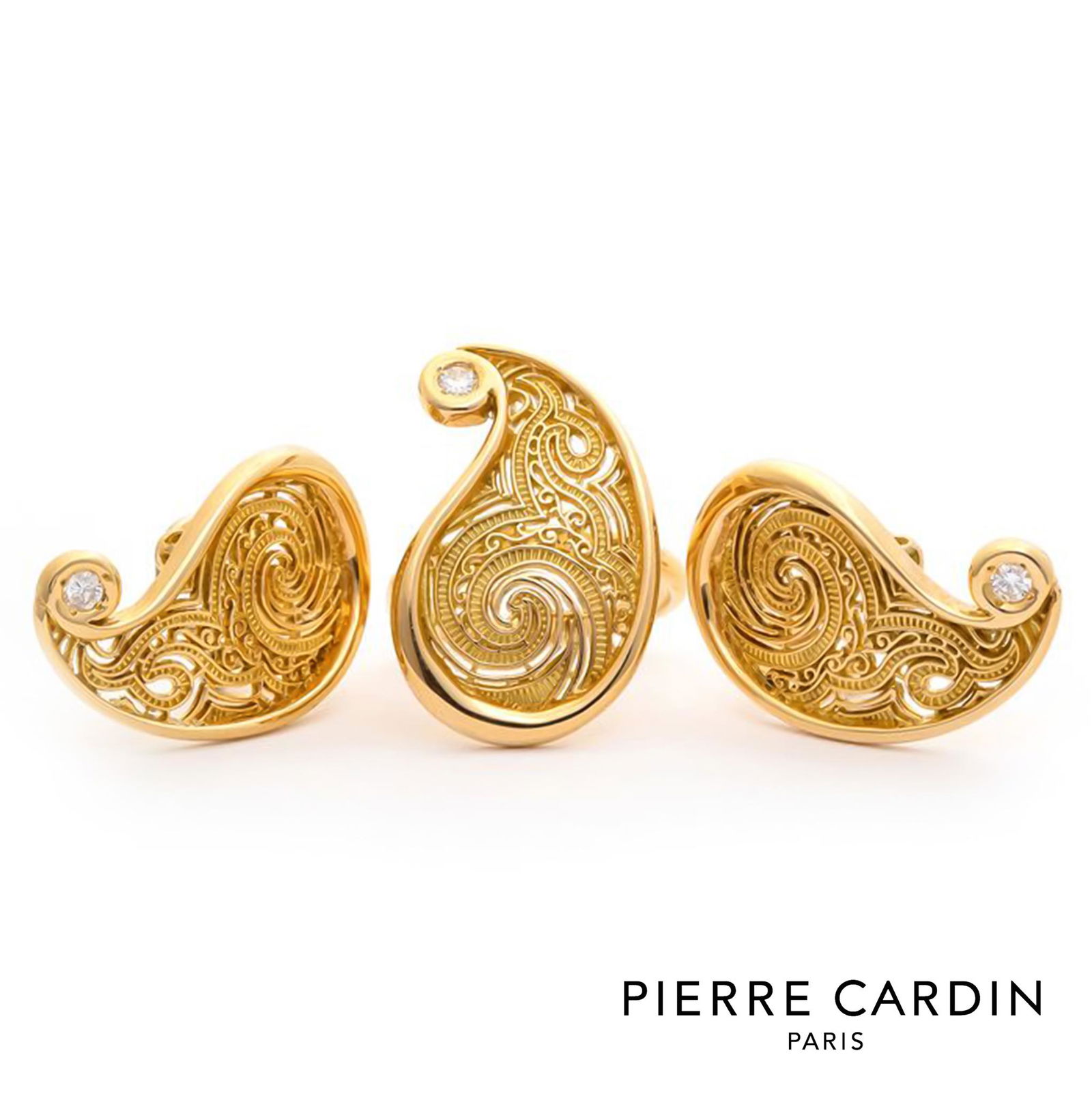 Pierre Cardin - 18k Yellow Gold - Paisley Ring & (1 of 5)
