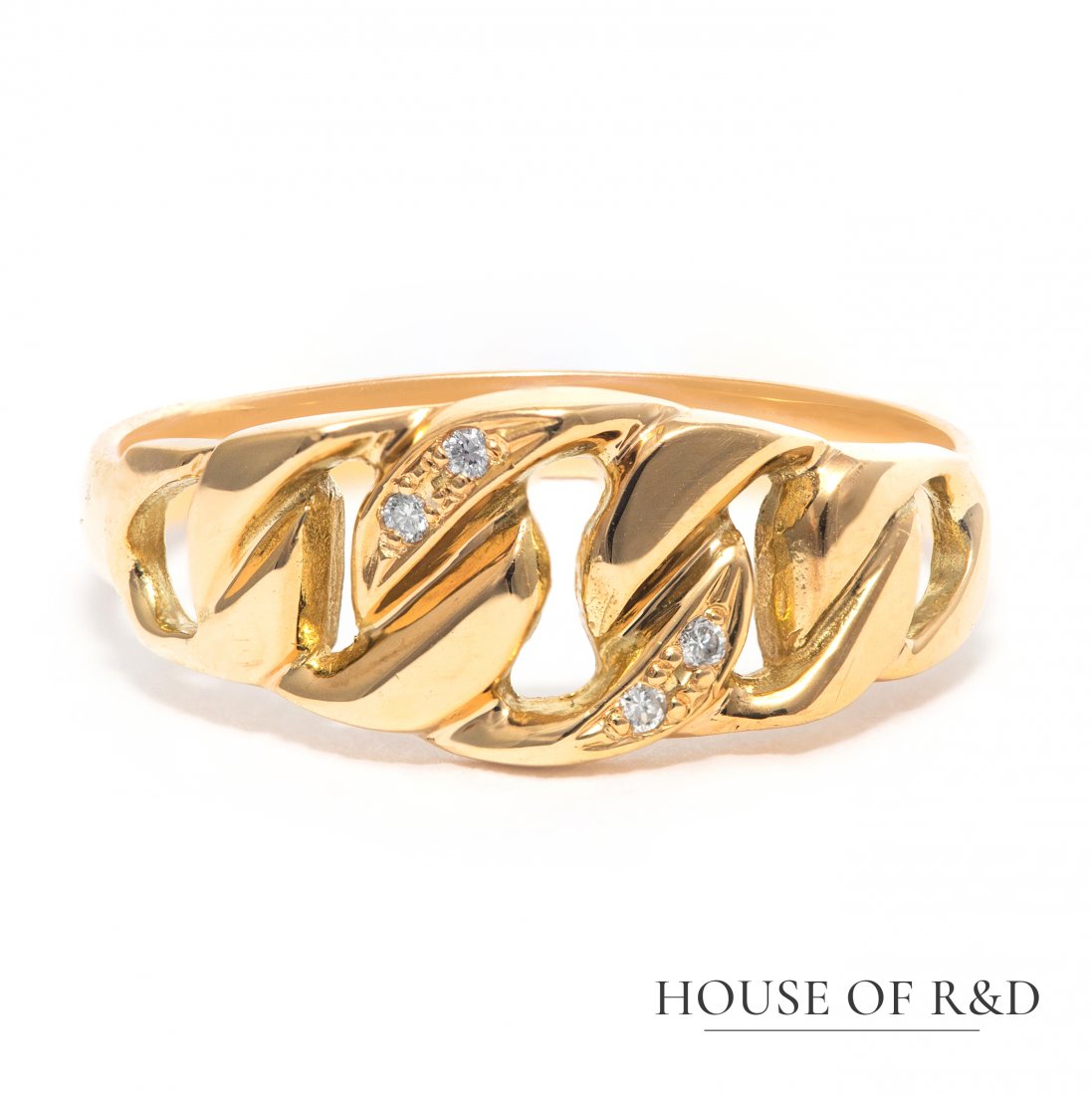 18k Yellow Gold - 0.02tcw -  Diamond Ring (1 of 6)