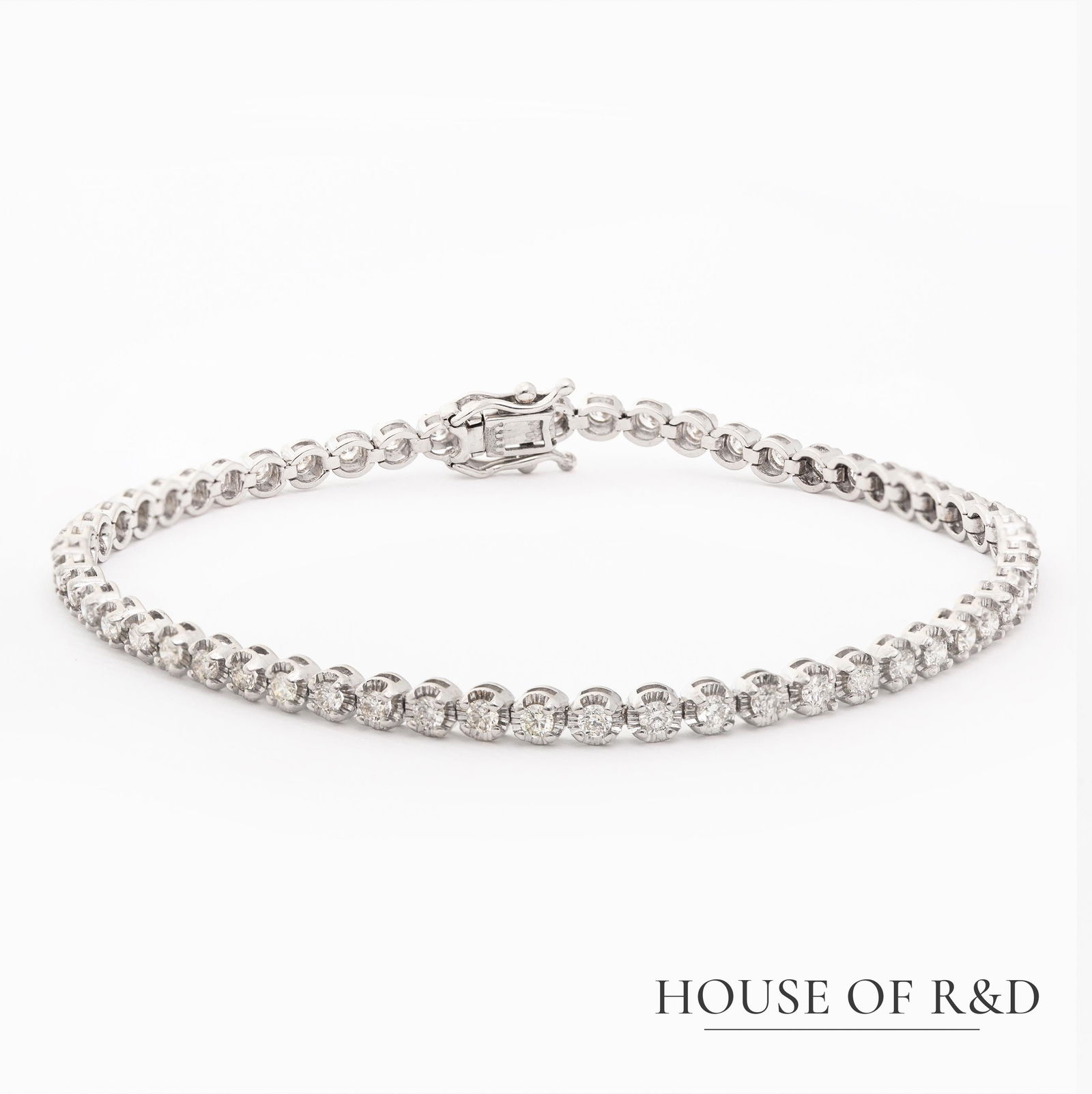 14k White Gold - 3.00tcw -  Diamonds Tennis Bracelet (1 of 6)