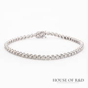 14k White Gold - 3.00tcw -  Diamonds Tennis Bracelet (1 of 6)
