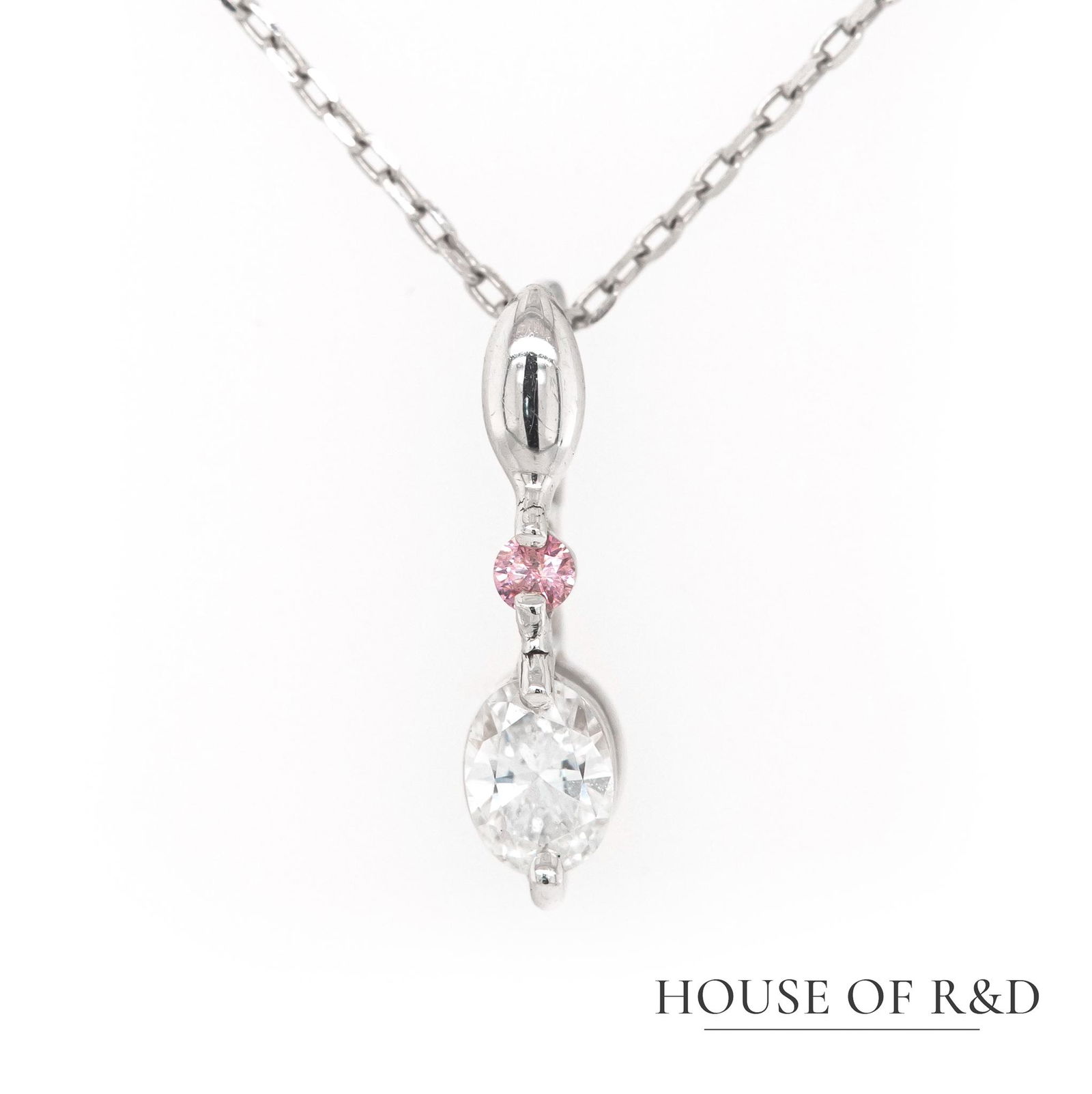 Platinum 900 - 0.10tcw - Diamonds Pendant (1 of 5)