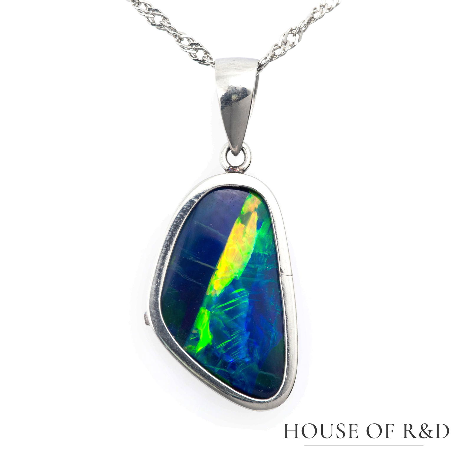 Platinum - 4.71tcw - Boulder Opal Pendant (1 of 6)