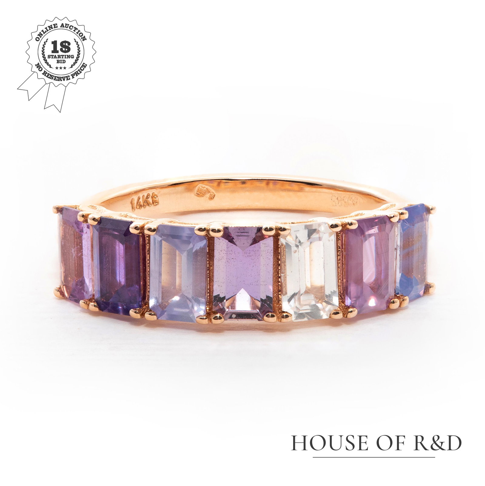 14k Rose Gold - 2.25tcw -  Sapphire Ring (1 of 6)