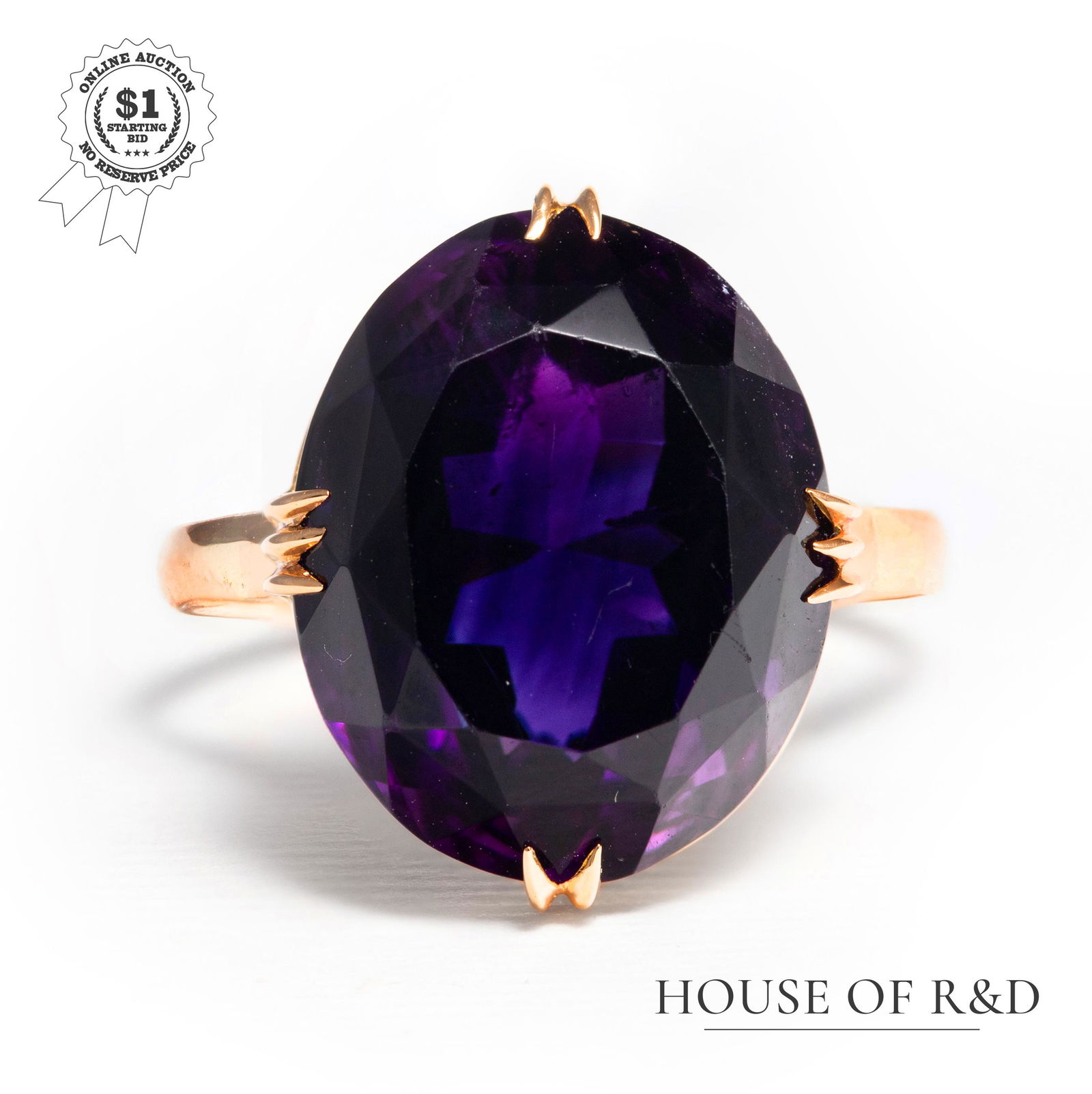 18k Rose Gold - 12.01tcw - Amethyst Ring (1 of 6)