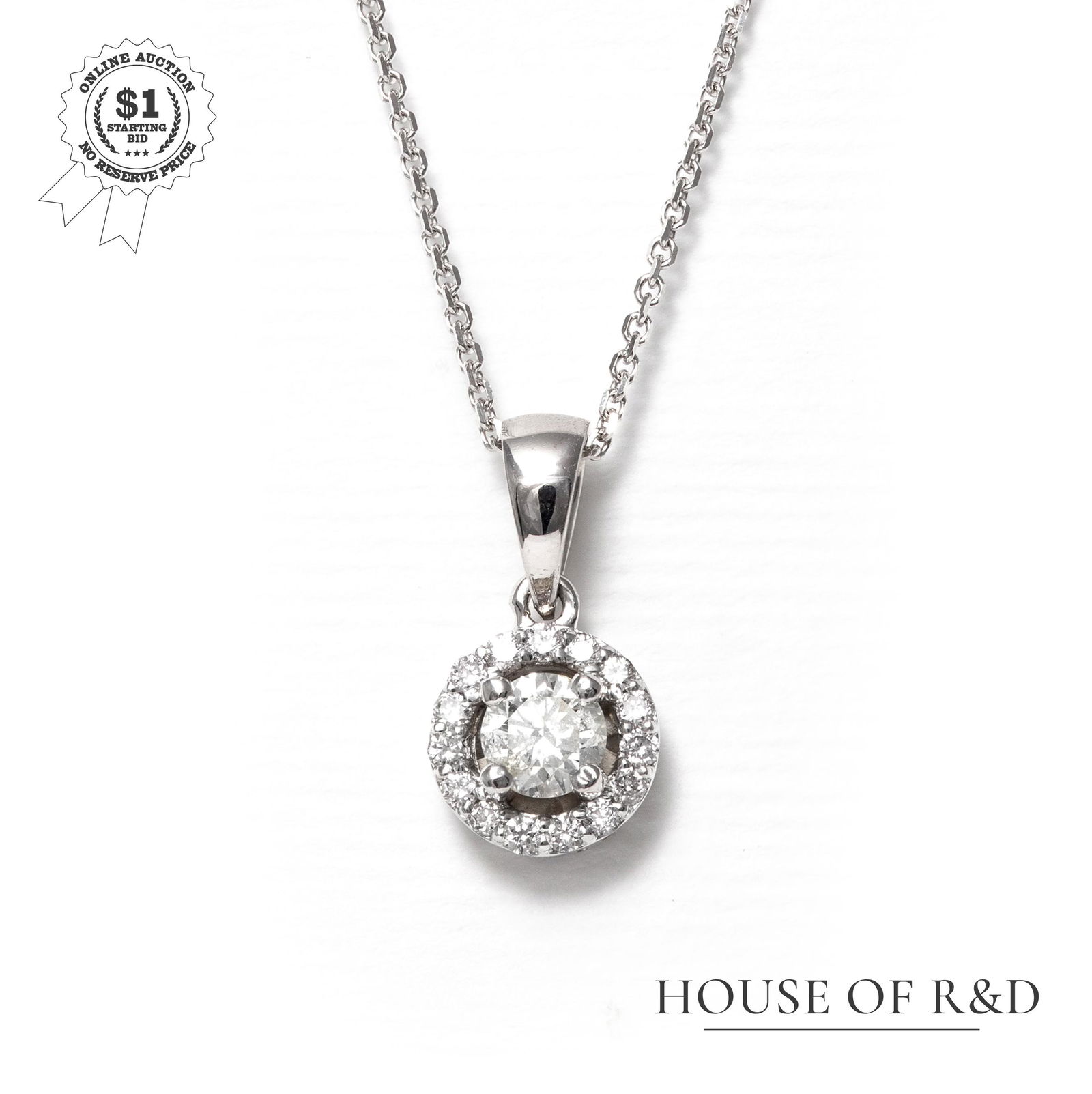 14k White Gold - 0.25tcw -  Diamond Pendant (1 of 5)